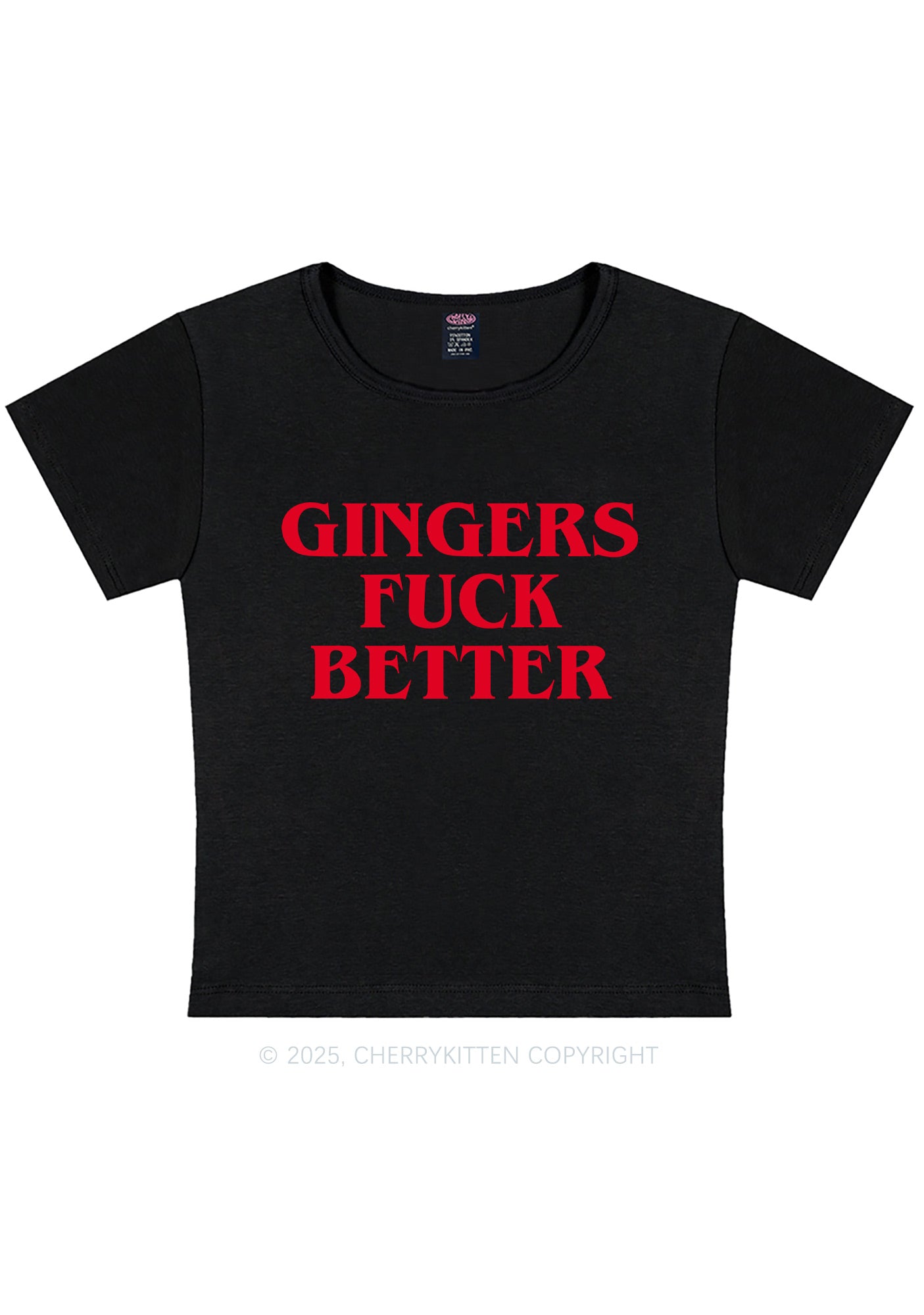 Gingers Fxxk Better Y2K Baby Tee Cherrykitten