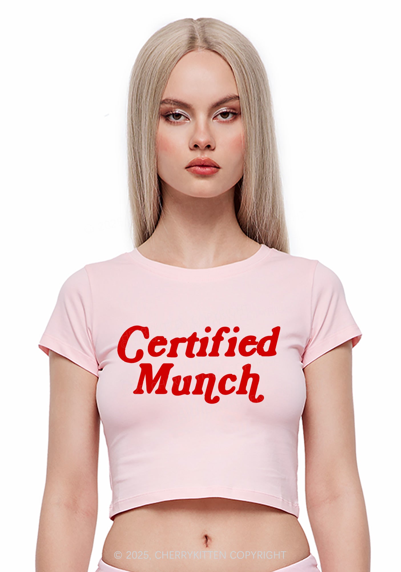 Certified Munch Y2K Baby Tee Cherrykitten
