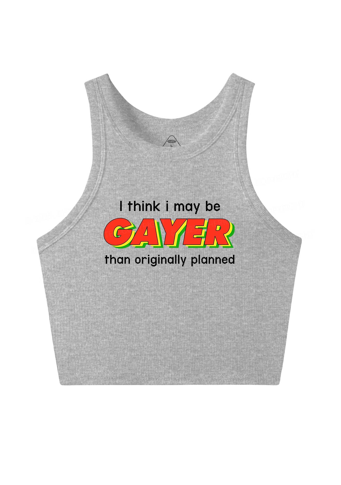 I May Be Gayer Pride Y2K Crop Tank Top Cherrykitten