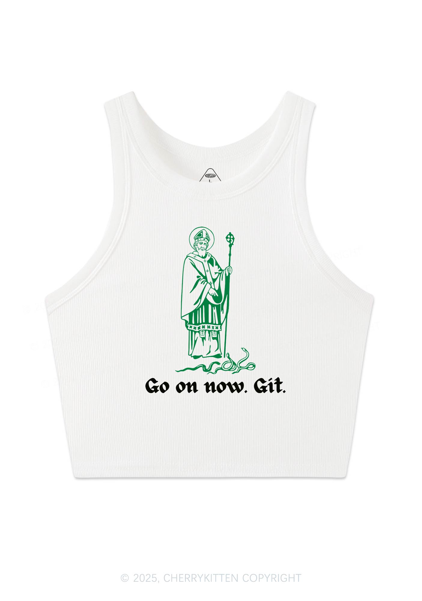 Go On Now Git St Patricks Y2K Crop Tank Top Cherrykitten