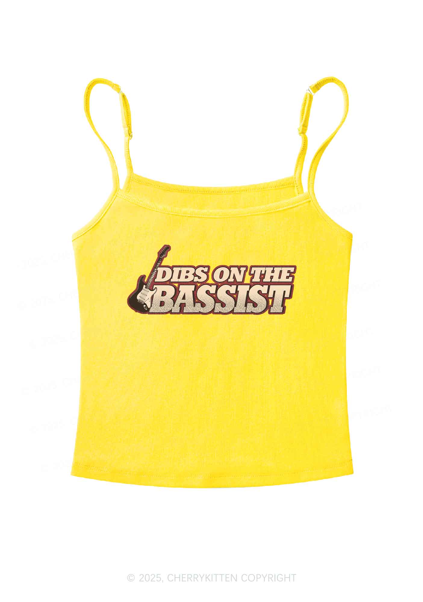 Dibs On The Bassist Y2K Spaghetti Strap Cami Cherrykitten