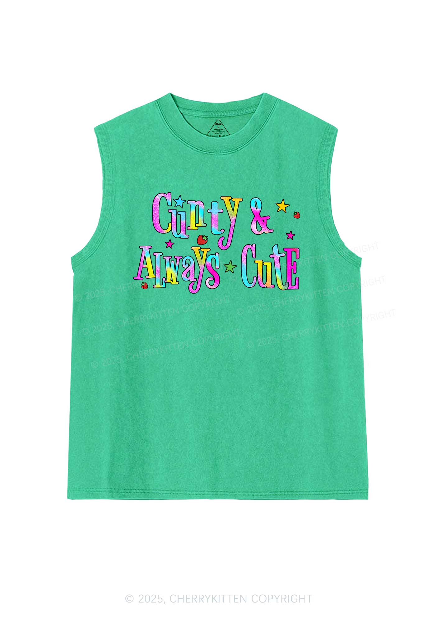 Cxxty Always Cute Y2K Washed Muscle Tank Cherrykitten