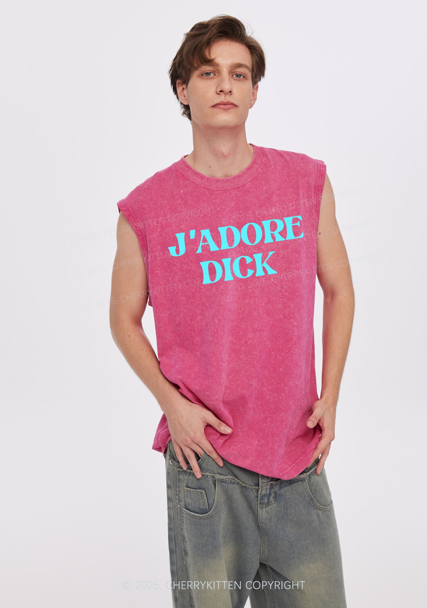 Jadore Dxxk Y2K Washed Muscle Tank Cherrykitten