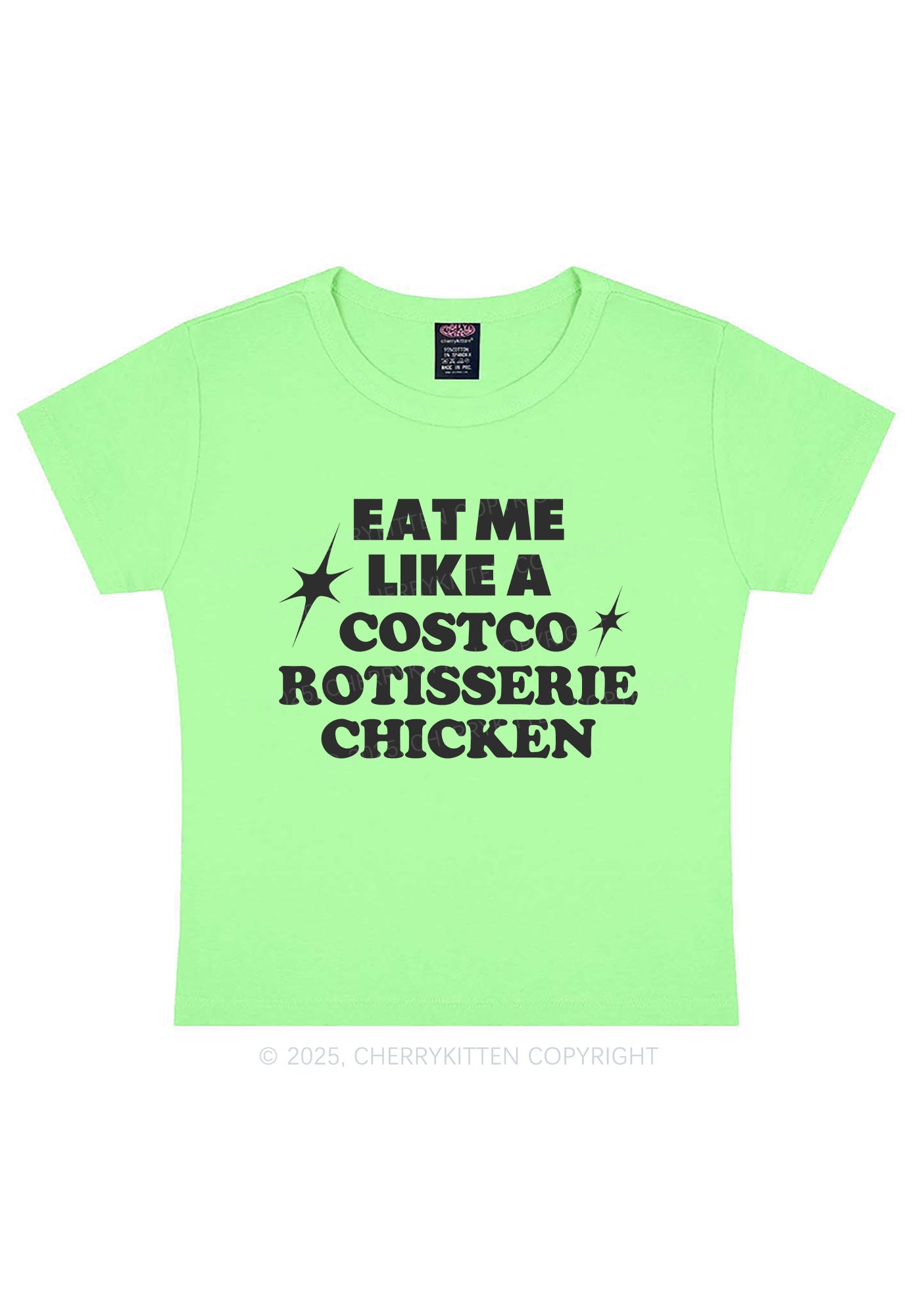 Eat Me Like Chicken Y2K Baby Tee Cherrykitten