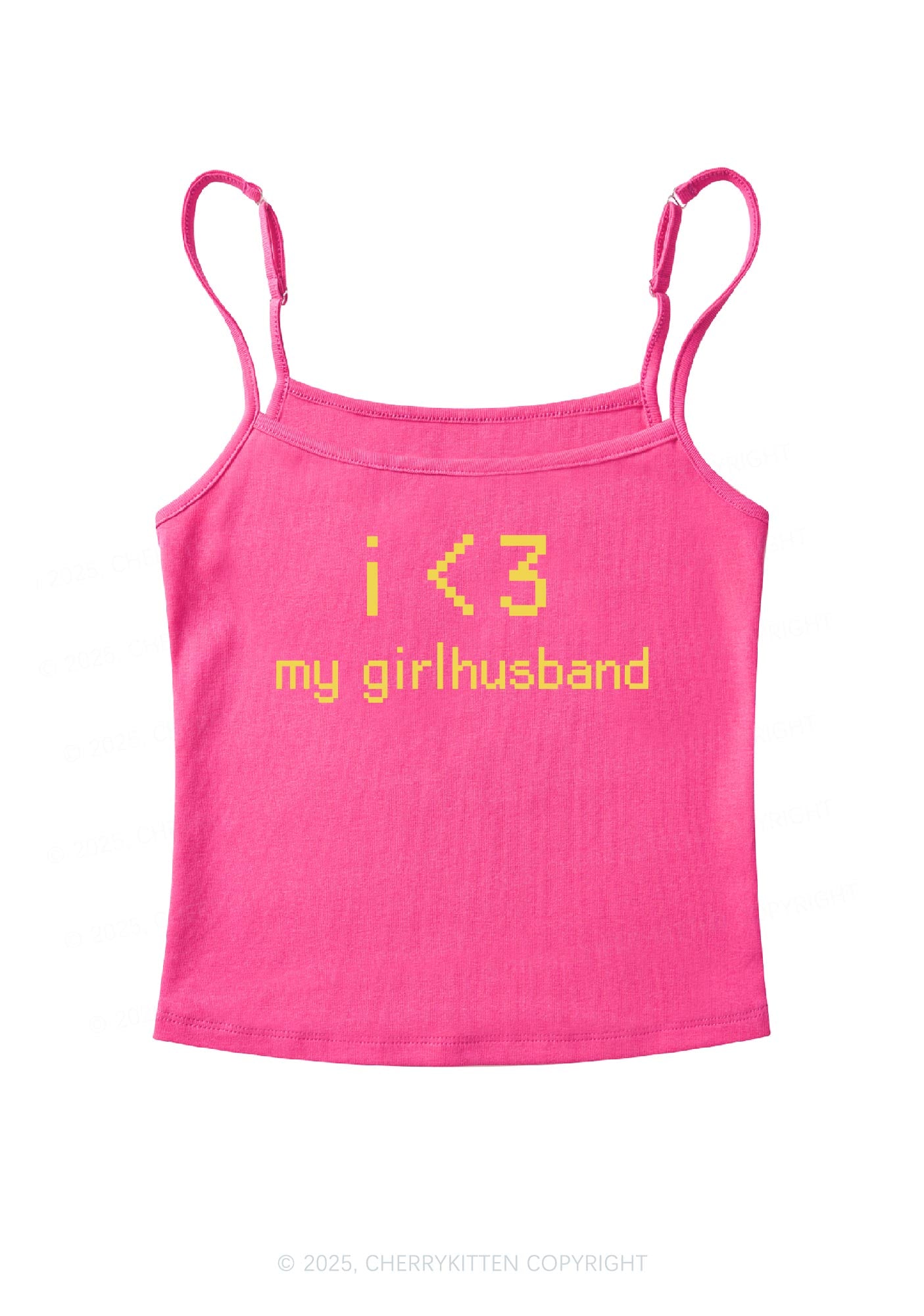 I Love My Girlhusband Y2K Spaghetti Strap Cami Cherrykitten