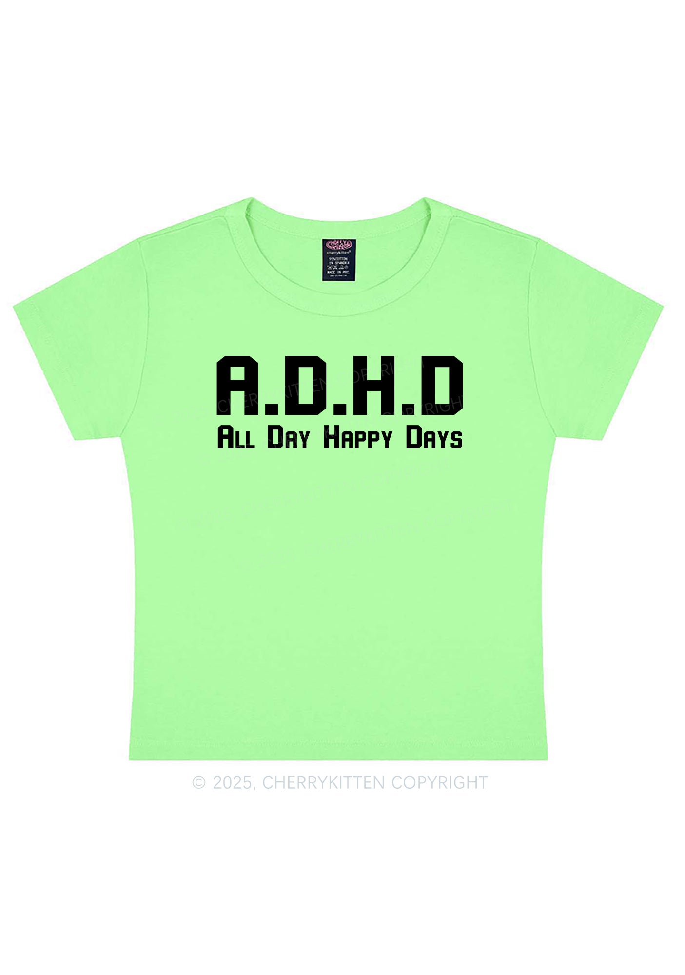 All Day Happy Days Y2K Baby Tee Cherrykitten