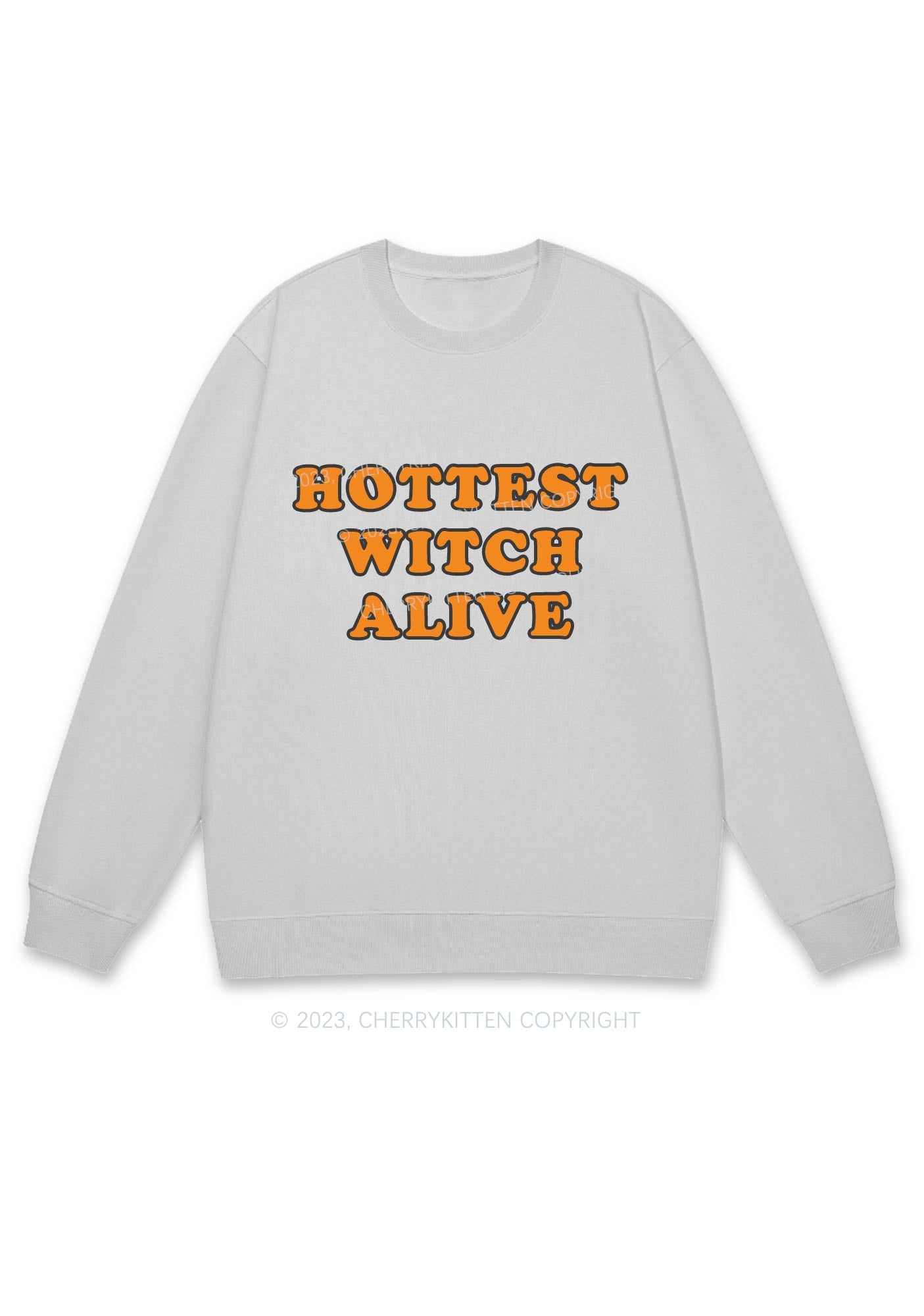 Hottest Witch Alive Halloween Y2K Sweatshirt Cherrykitten