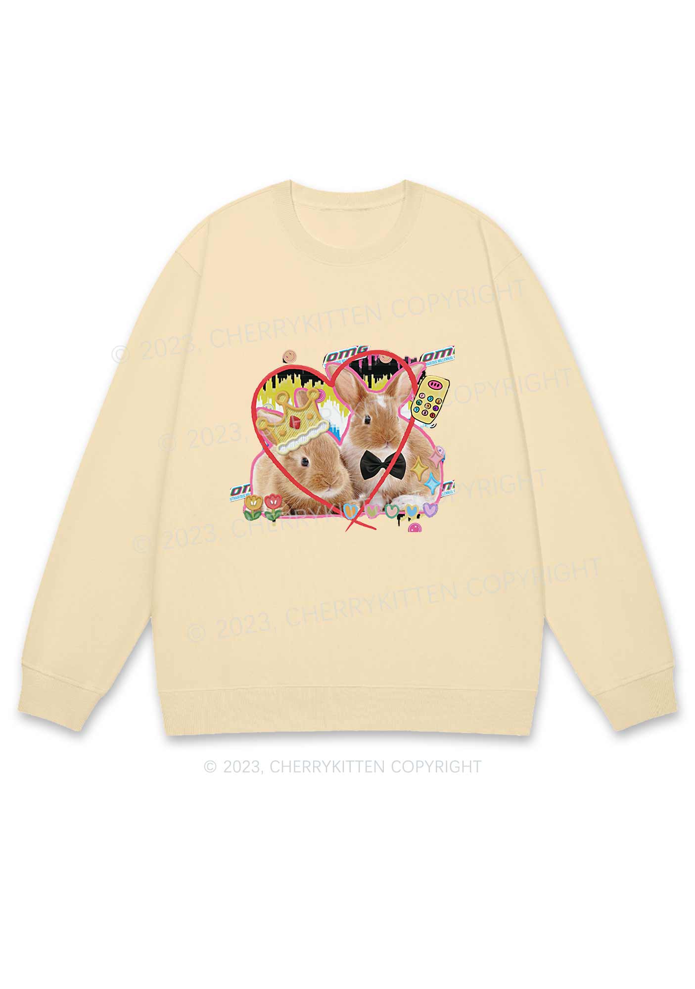 Rabbit Couple Y2K Sweatshirt Cherrykitten