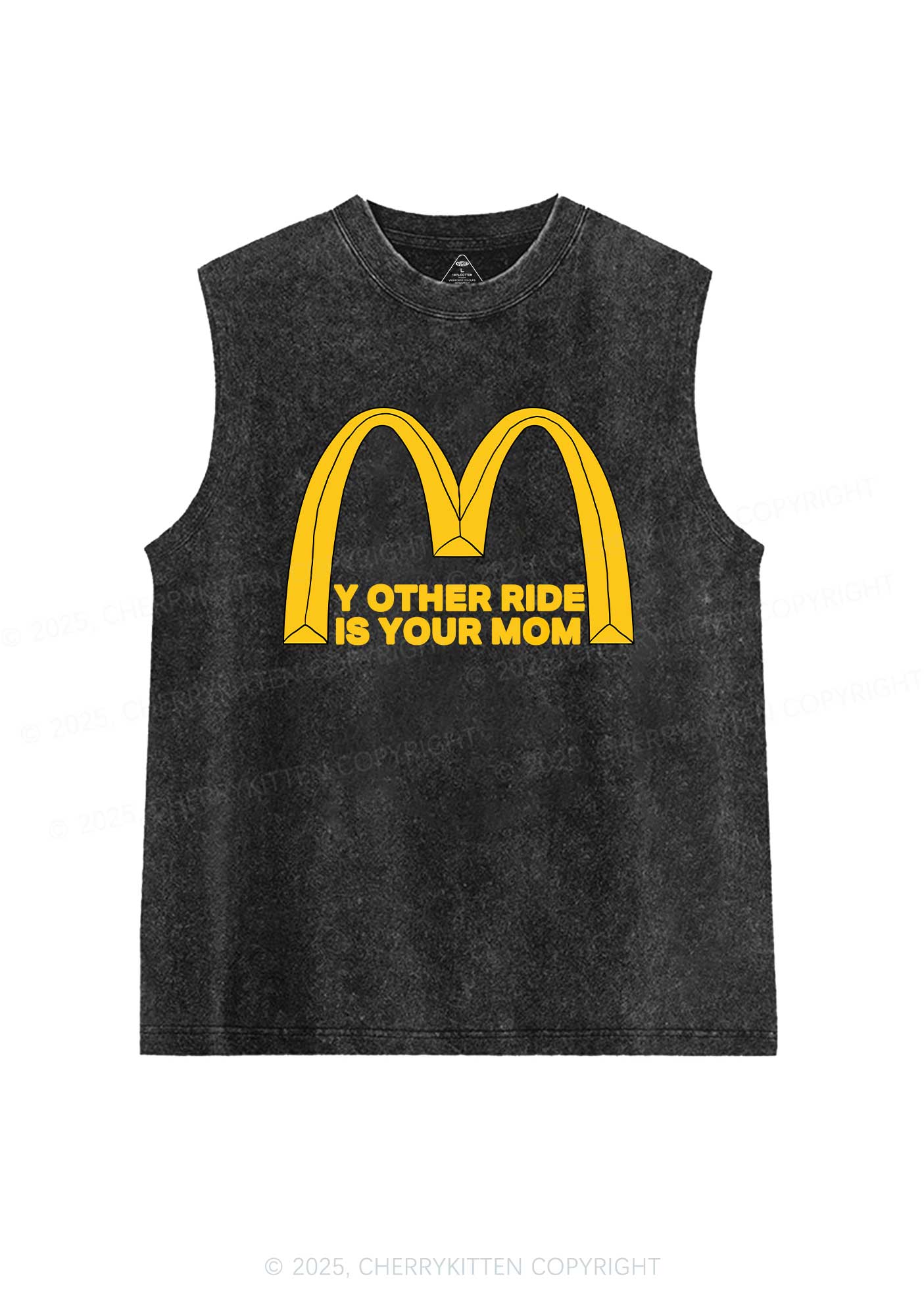Ride Your Mom Y2K Washed Muscle Tank Cherrykitten