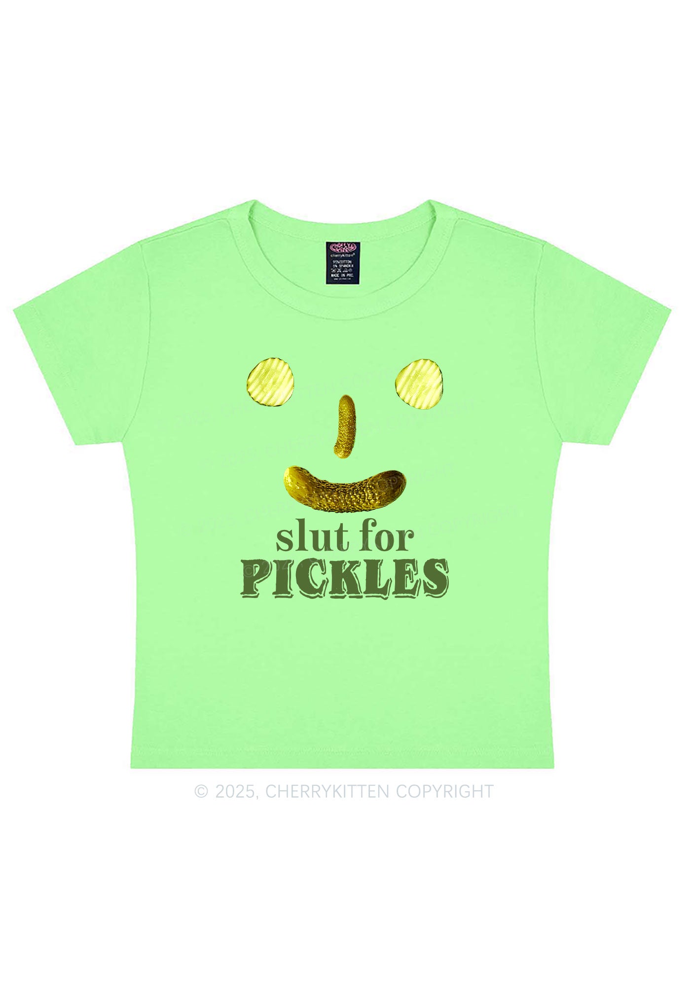 Slxt For Pickles Y2K Baby Tee Cherrykitten