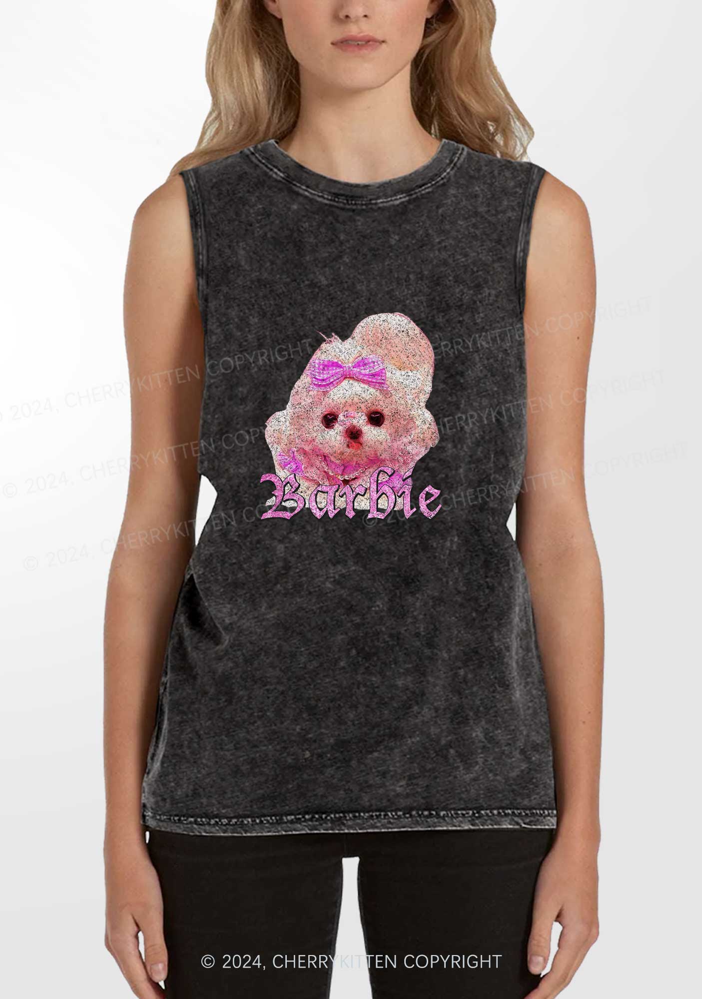 Pretty Dog Y2K Washed Tank Cherrykitten