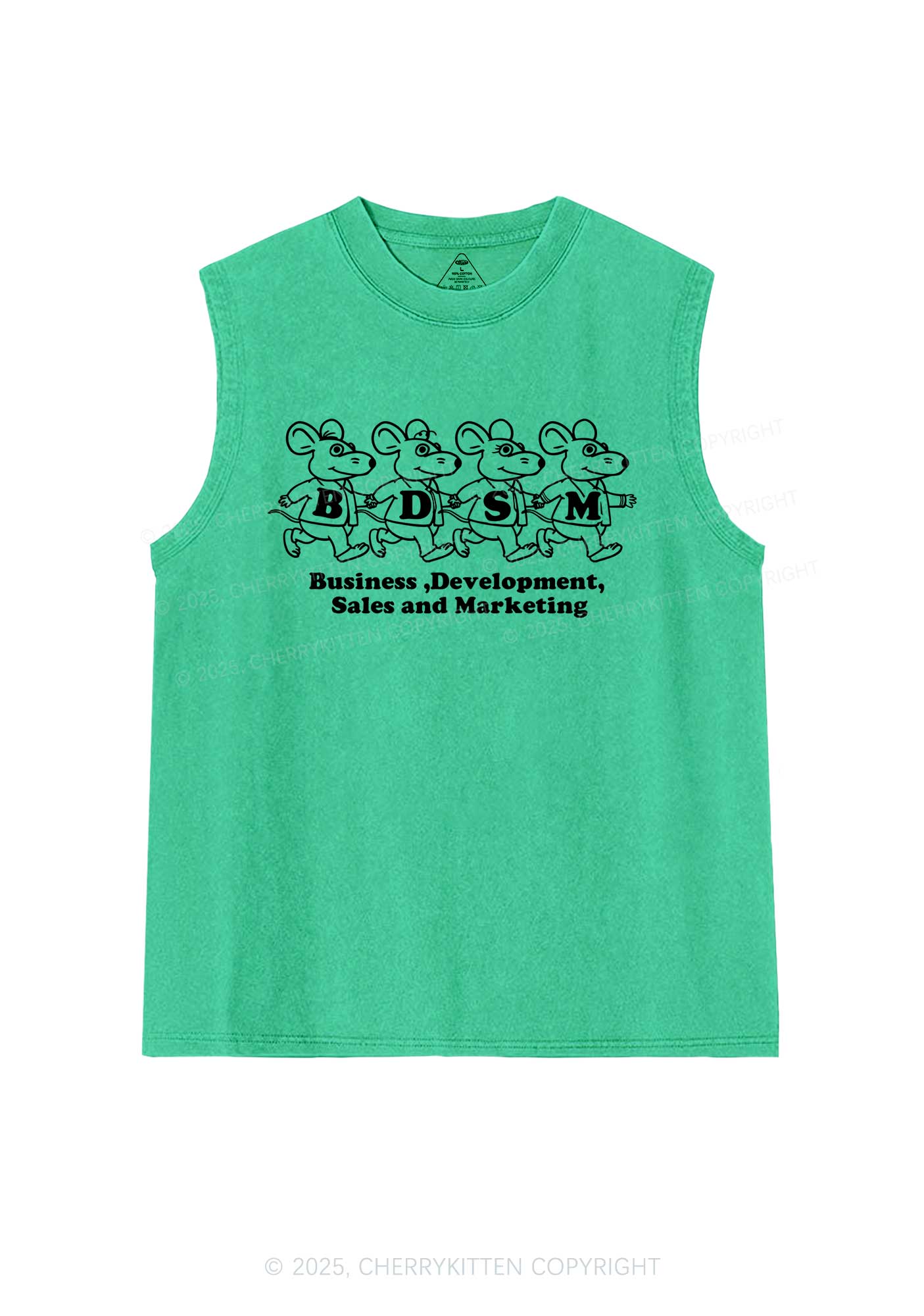 BDSM Rats Y2K Washed Muscle Tank Cherrykitten