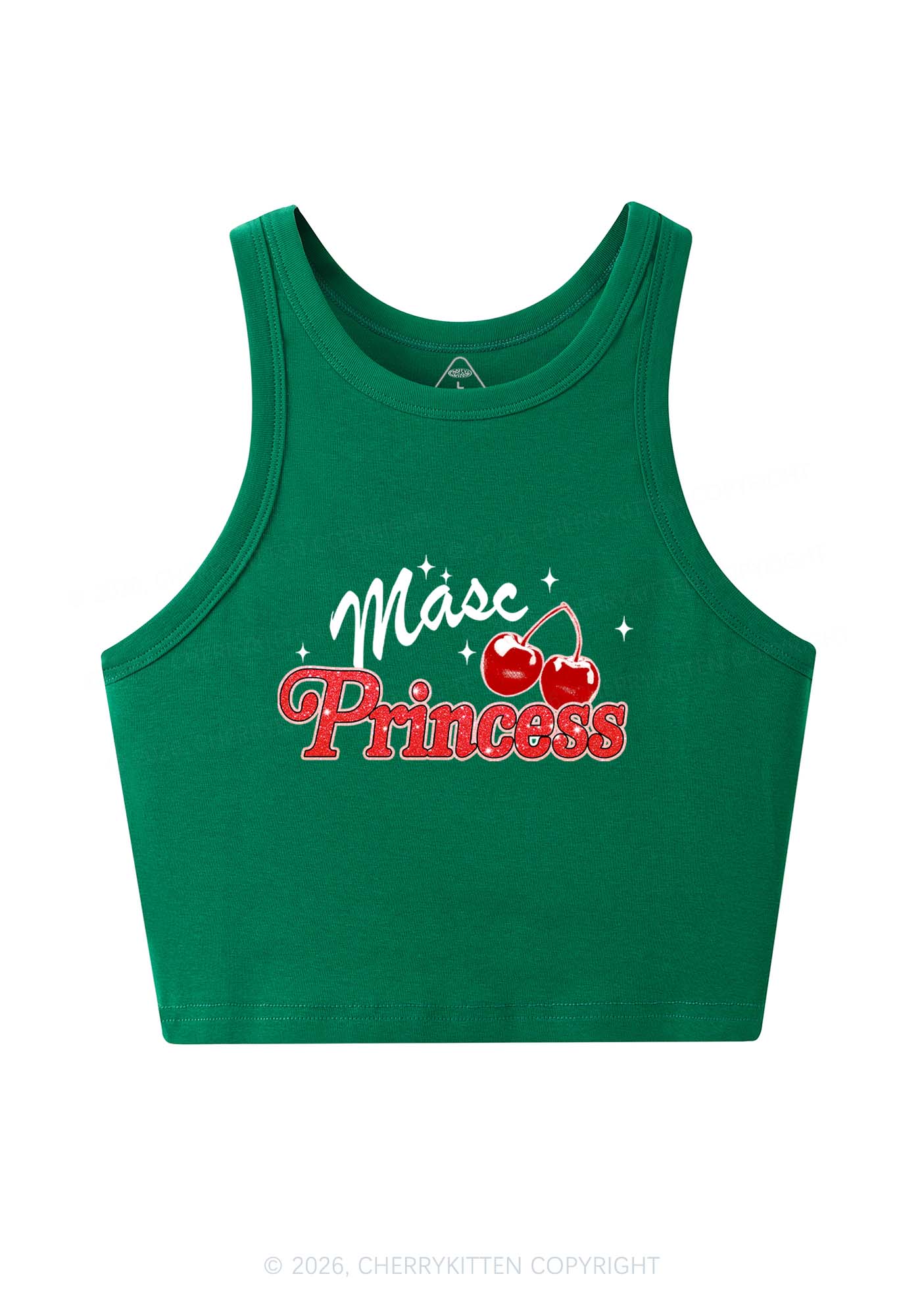 Masc Princess Cherry Pride Y2K Crop Tank Top Cherrykitten