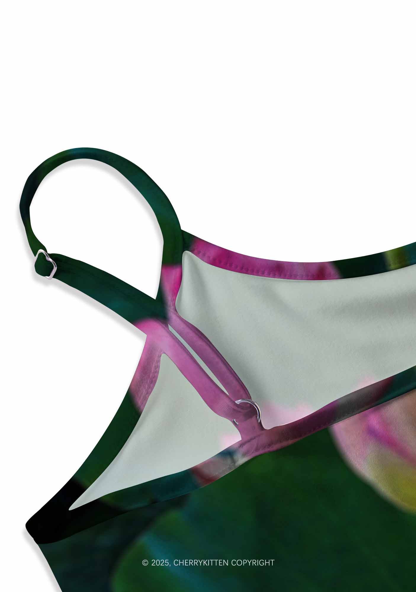 Lotus Flower Y2K Print Slip Dress Cherrykitten