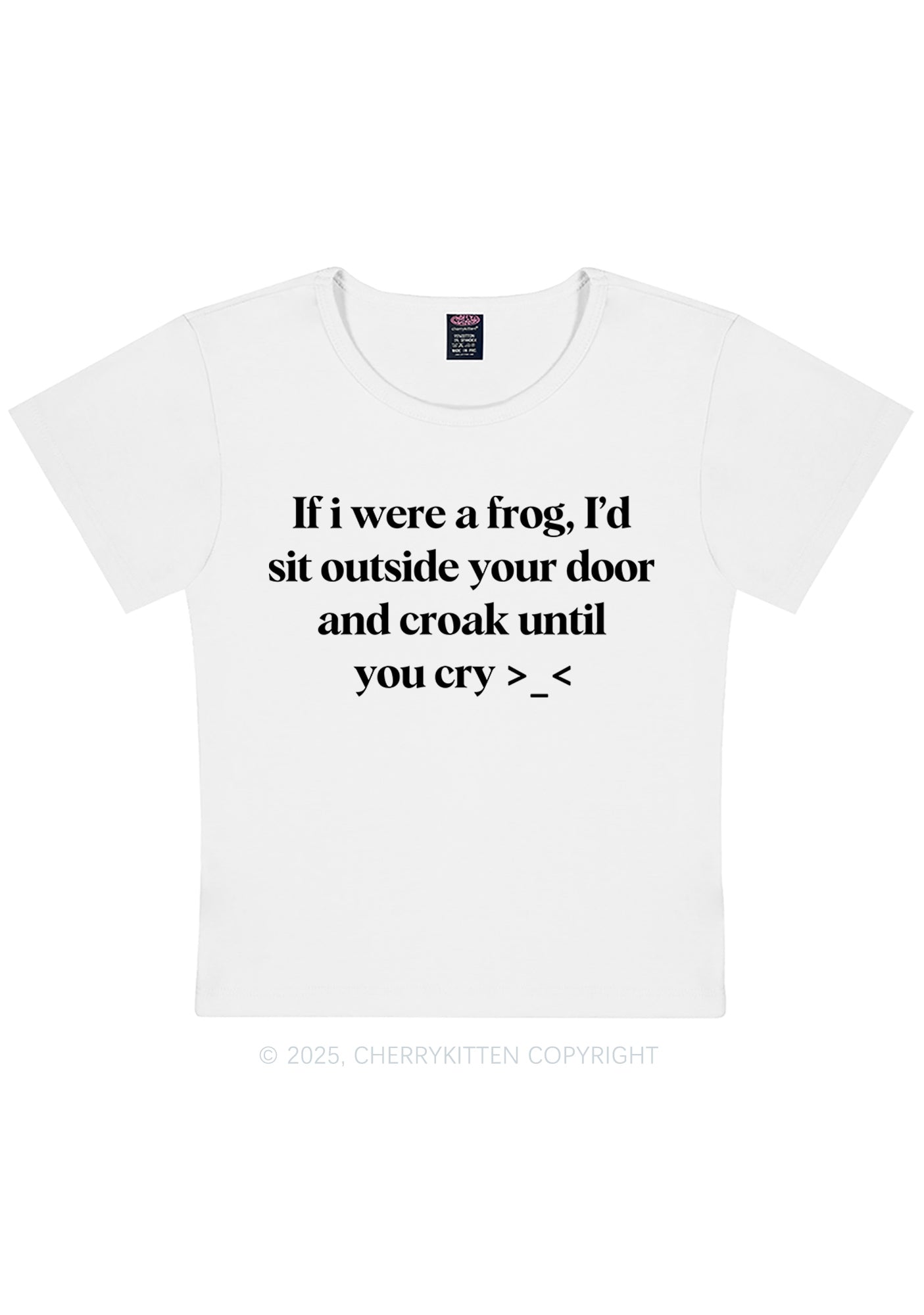 Frog Croak Y2K Baby Tee Cherrykitten
