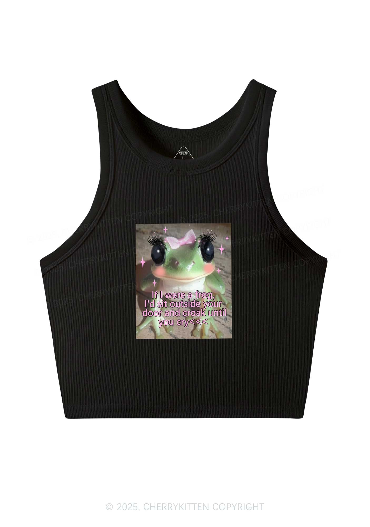 If I Were Frog Y2K Crop Tank Top Cherrykitten
