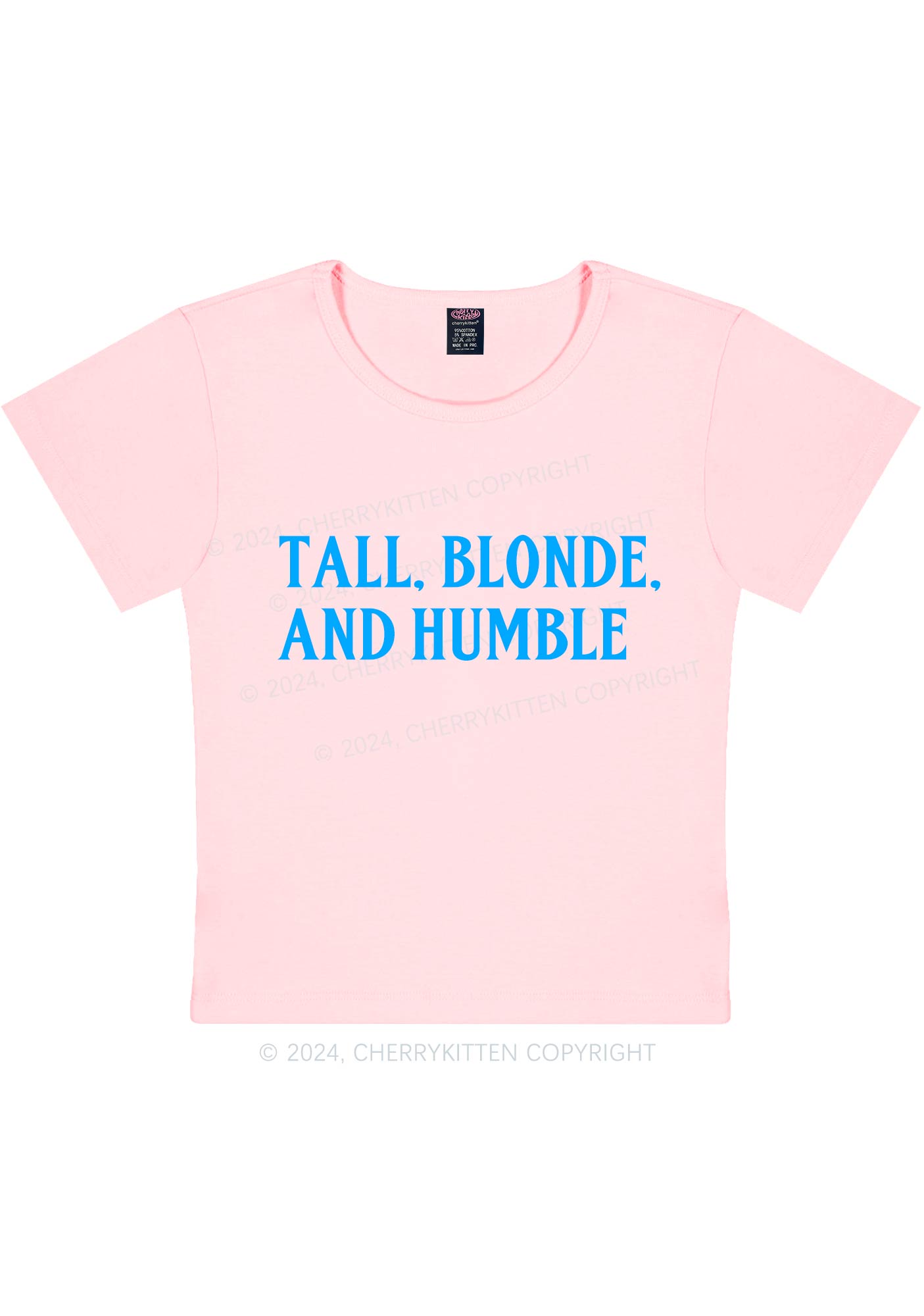 Tall Blonde And Humble Y2K Baby Tee Cherrykitten