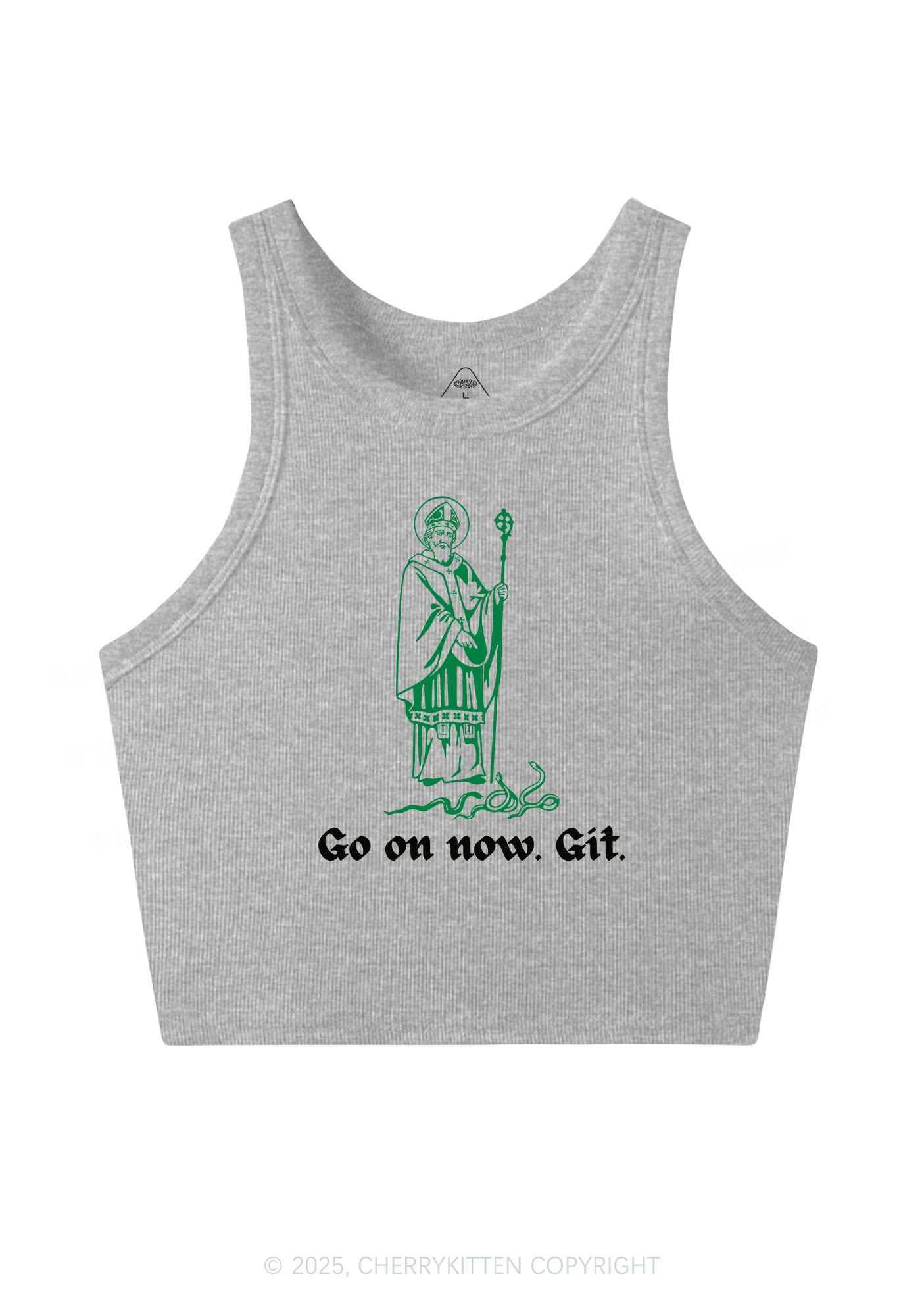 Go On Now Git St Patricks Y2K Crop Tank Top Cherrykitten