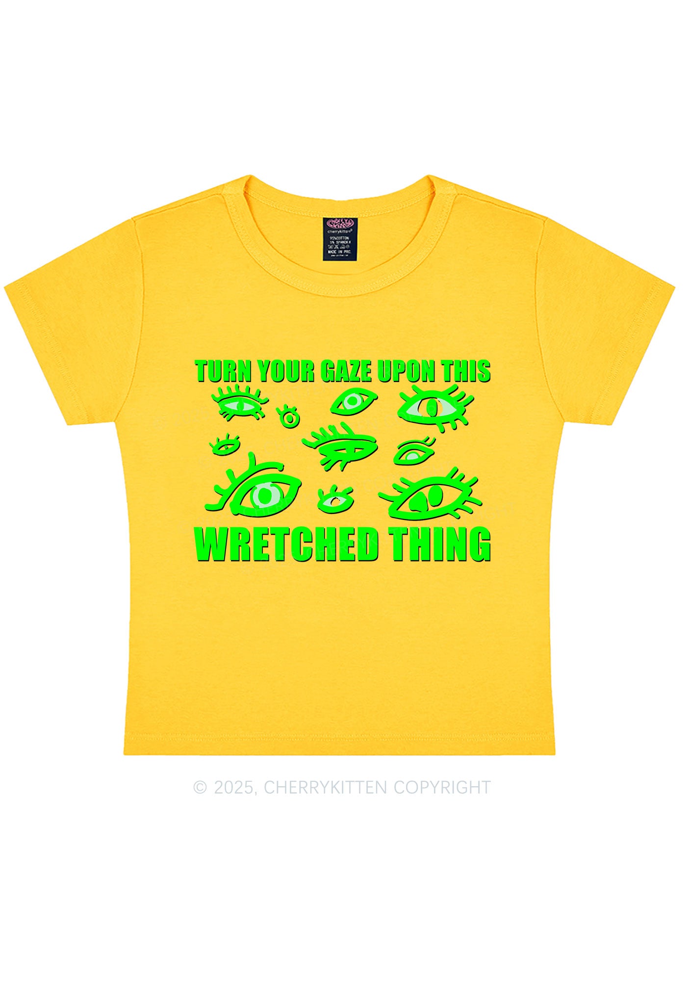 Turn Your Gaze Upon This Y2K Baby Tee Cherrykitten