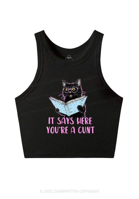You Are A Cxxt Y2K Crop Tank Top Cherrykitten