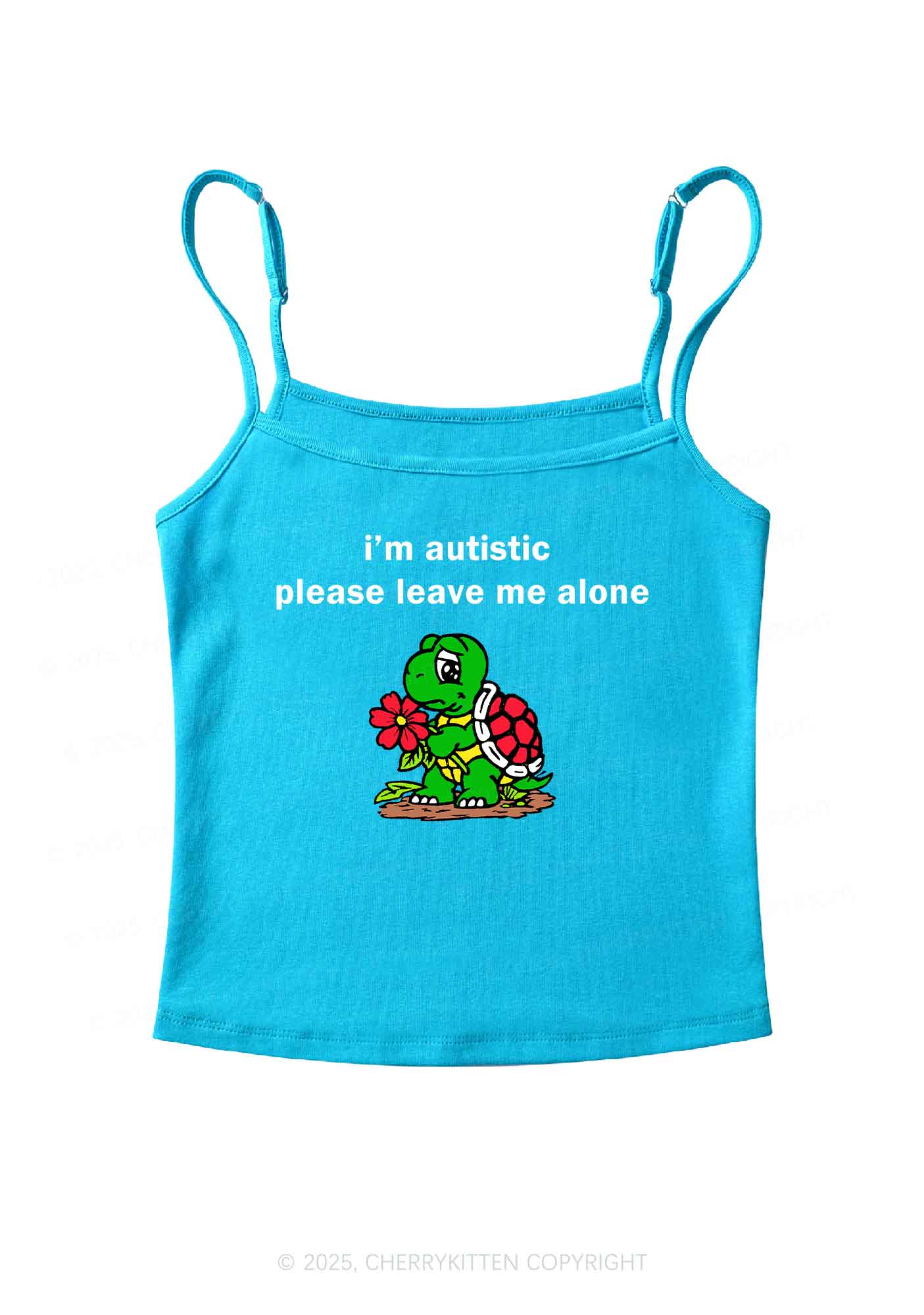 Im Autistic Leave Me Alone Y2K Spaghetti Strap Cami Cherrykitten