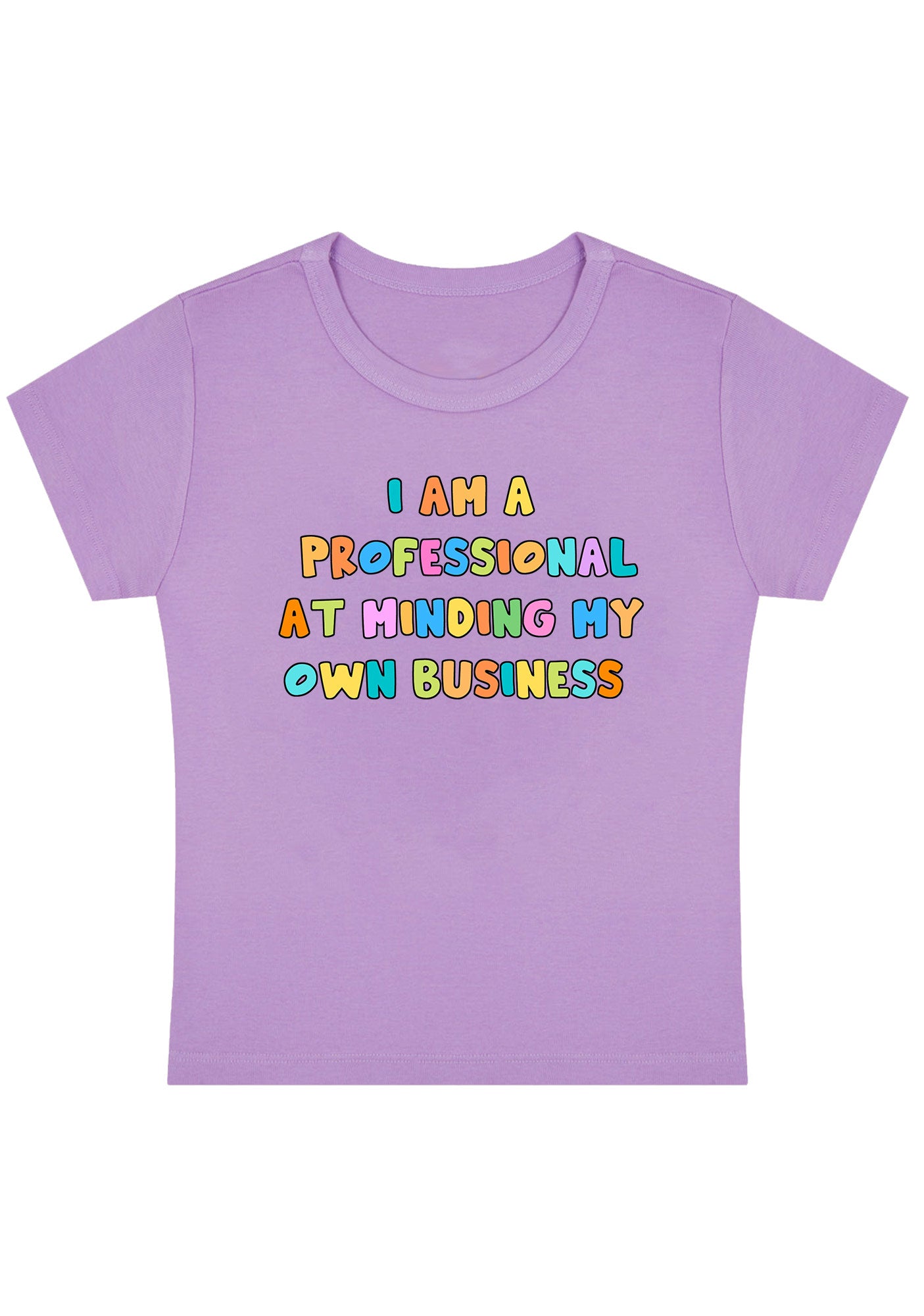 Curvy Professional At Minding My Own Business Baby Tee