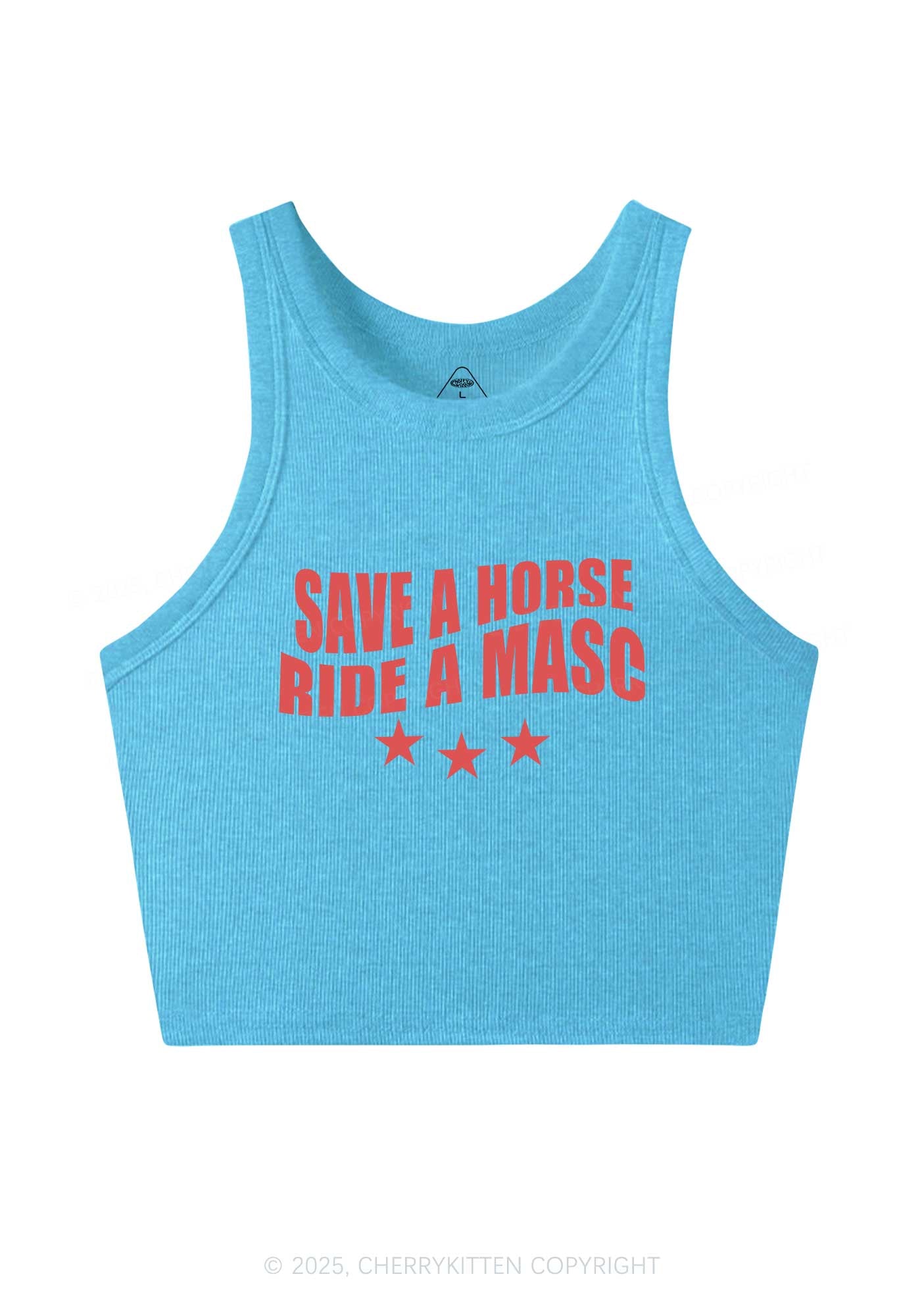 Ride A Masc Pride Y2K Crop Tank Top Cherrykitten
