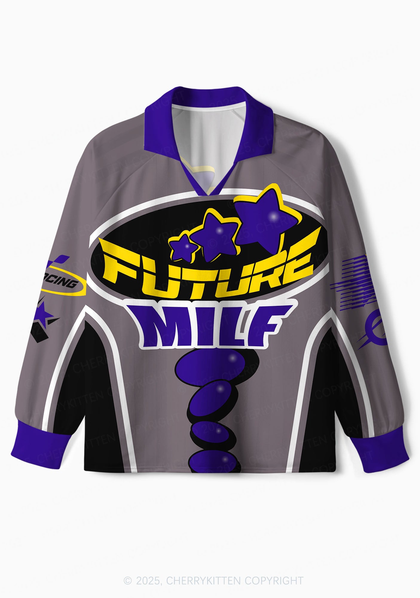 Custom Grey Future Mxxf Y2K Sport Long Sleeve Jersey Shirts Cherrykitten