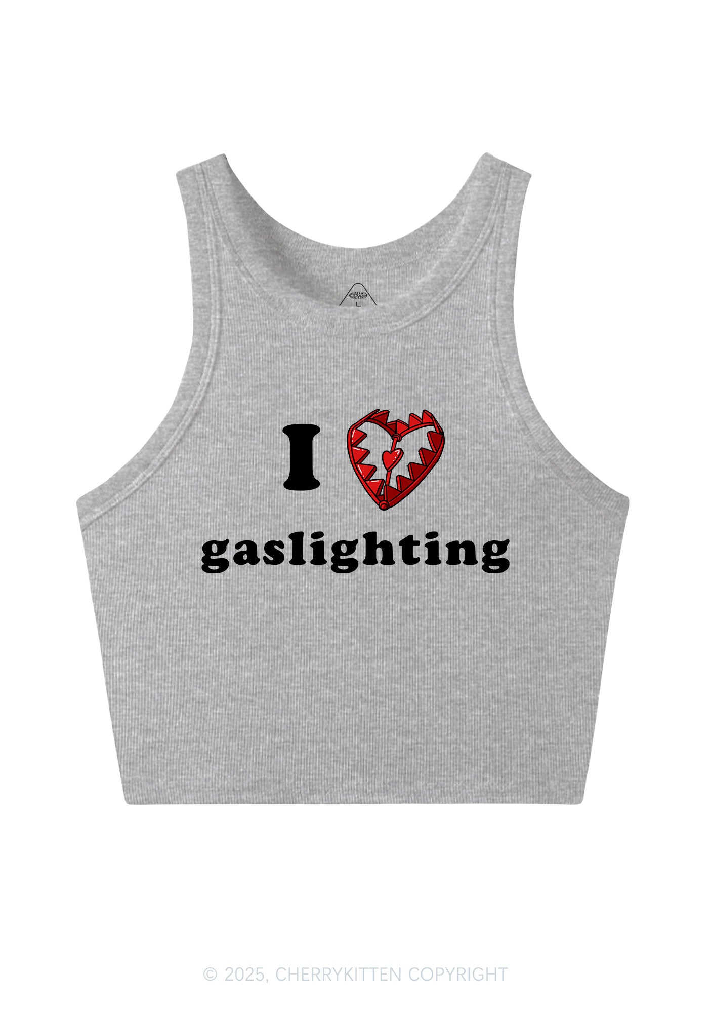 Love Gaslighting Y2K Crop Tank Top Cherrykitten