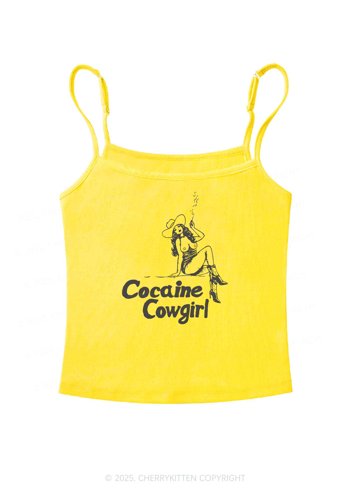 Cola Cowgirl Y2K Spaghetti Strap Cami Cherrykitten