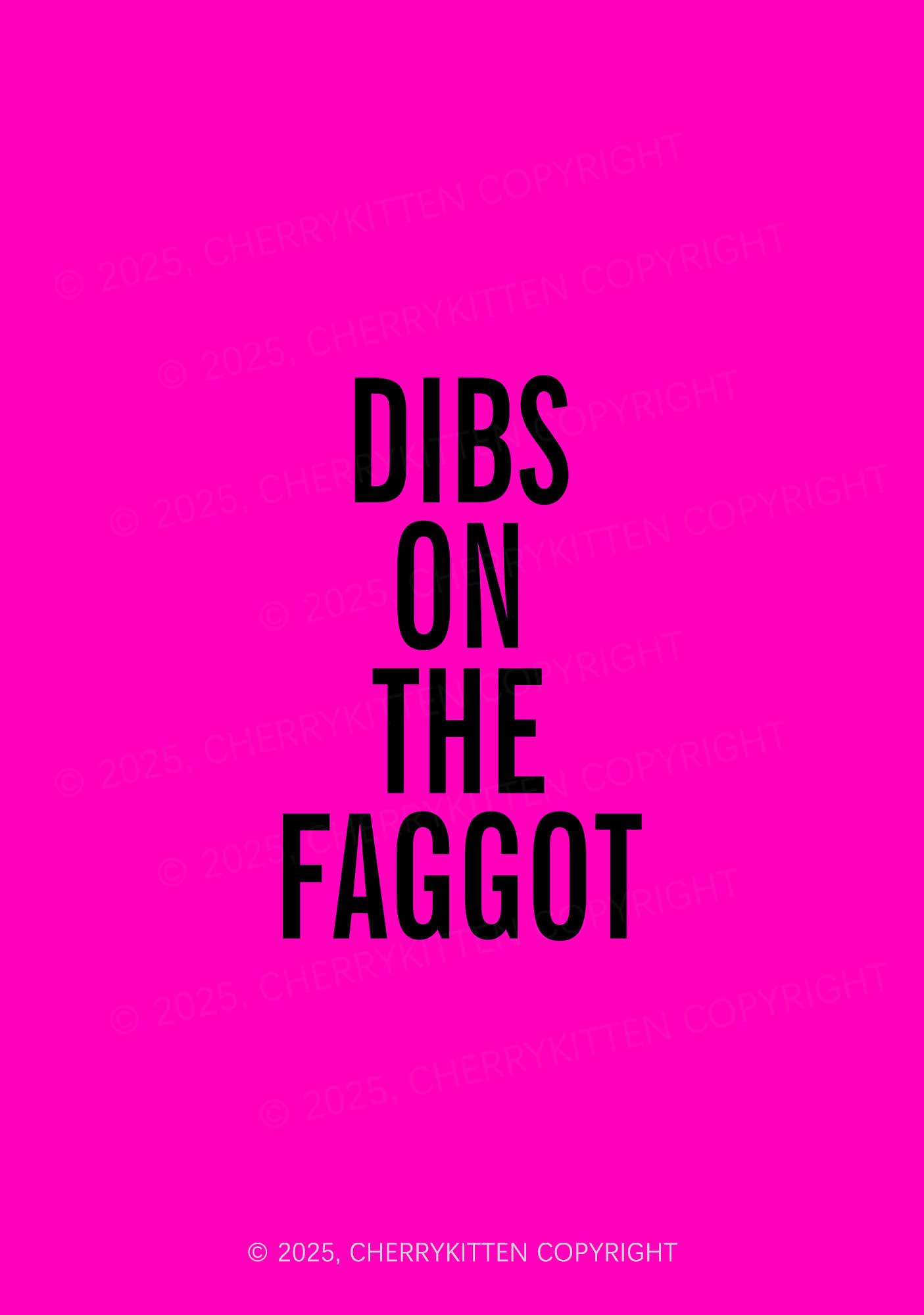 Dibs On The Faggot Pride 1Pc Y2K Pin Badge Cherrykitten