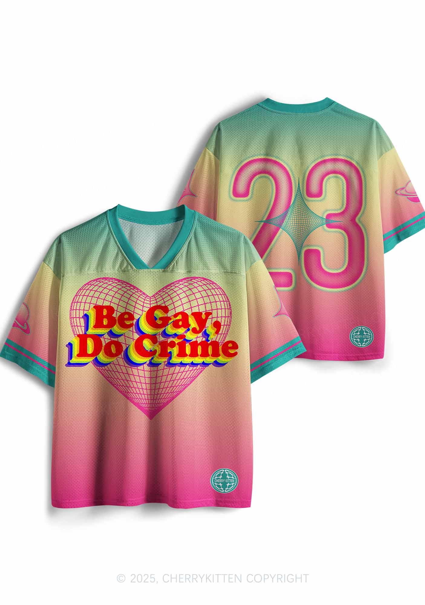 Custom Be Gay Do Crxme Pride Y2K Sport Jersey Shirts Cherrykitten