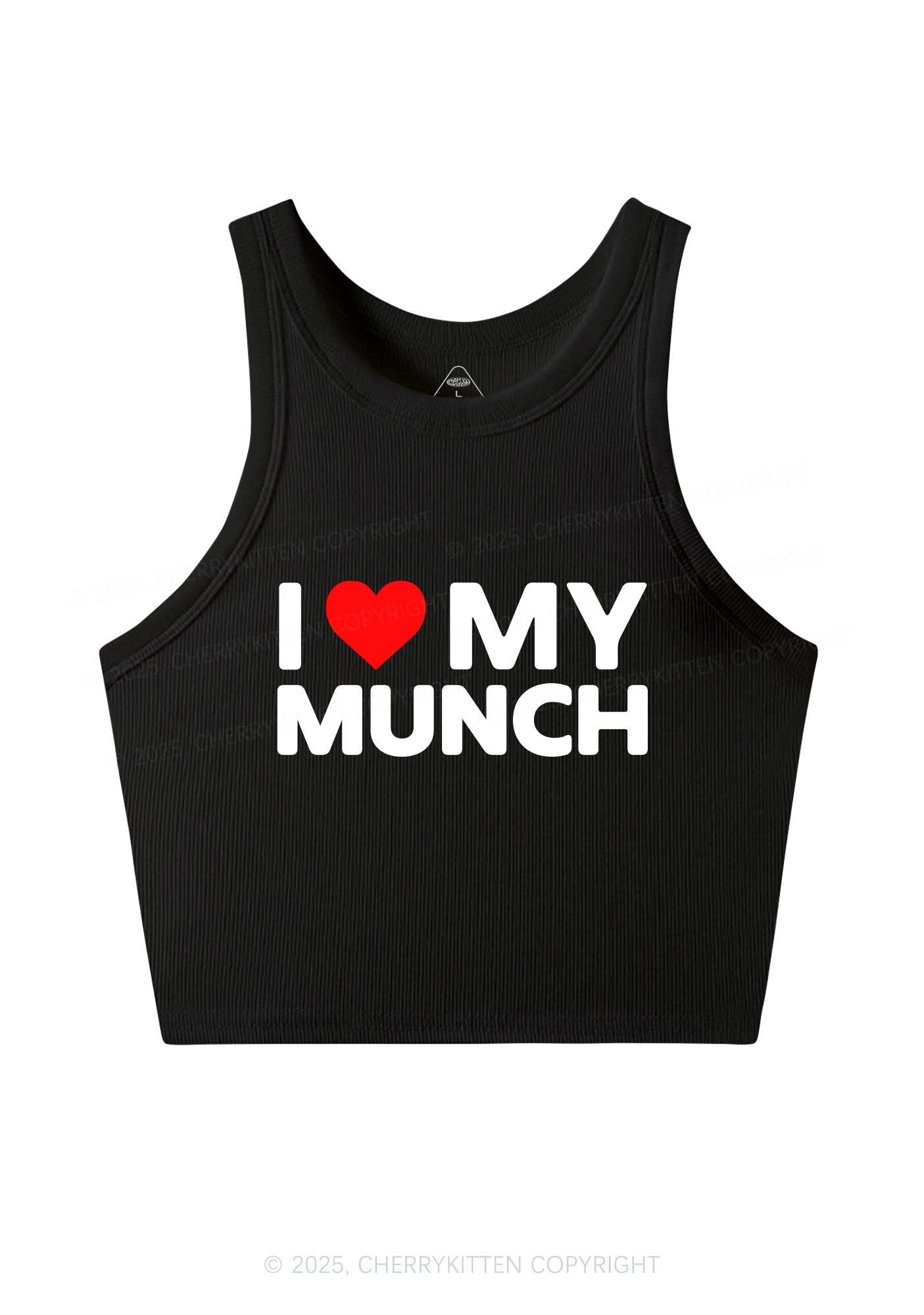 I Love My Munch Y2K Crop Tank Top Cherrykitten