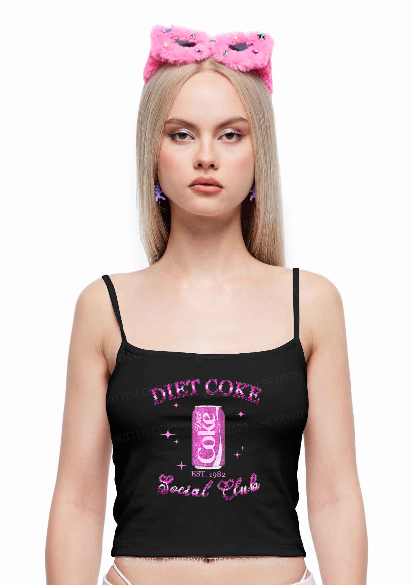 Diet Coke Social Club Y2K Spaghetti Strap Cami Cherrykitten
