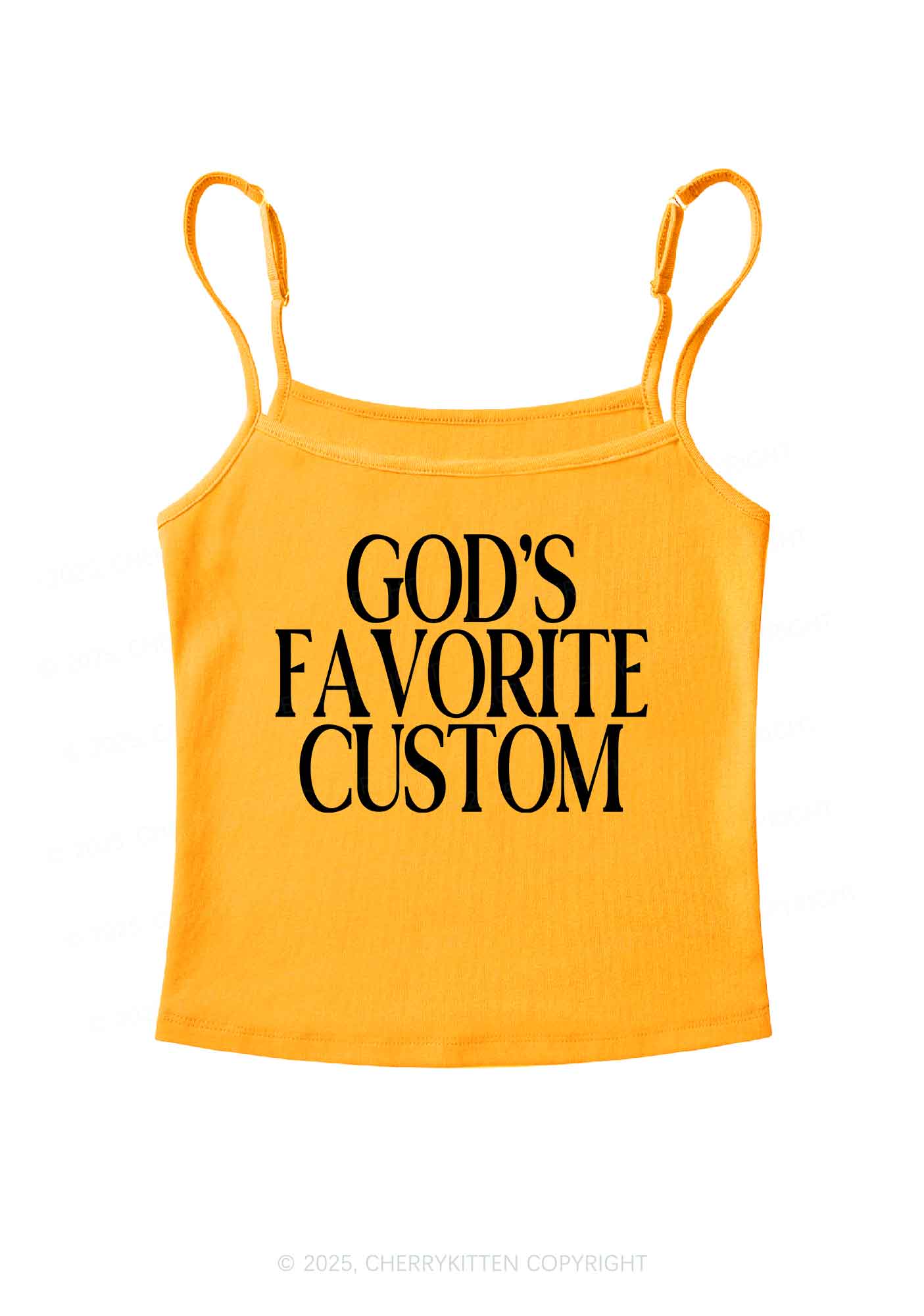 Gods Favorite Custom Y2K Spaghetti Strap Cami Cherrykitten