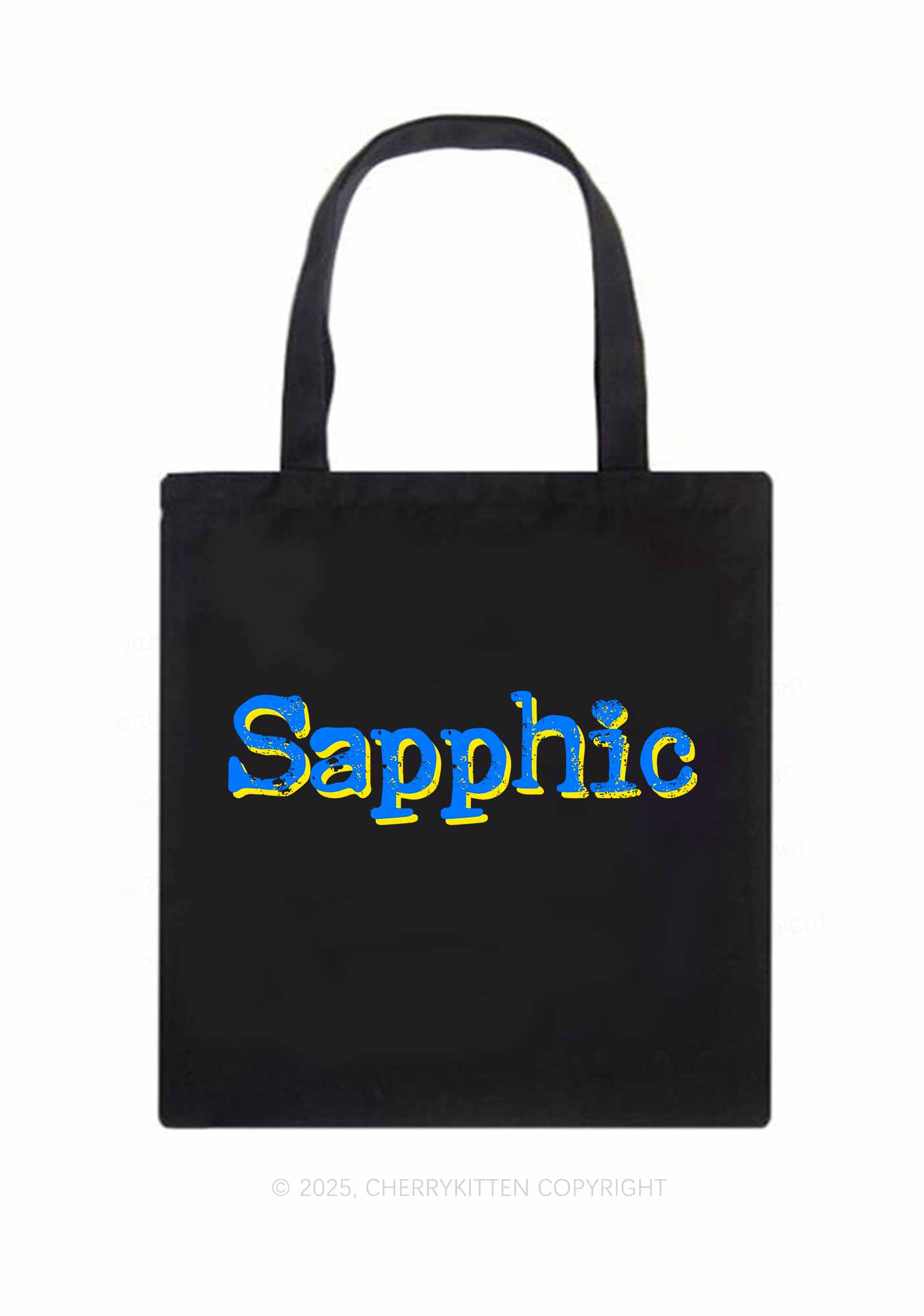 Sapphic Pride Y2K Canvas Tote Bag Cherrykitten