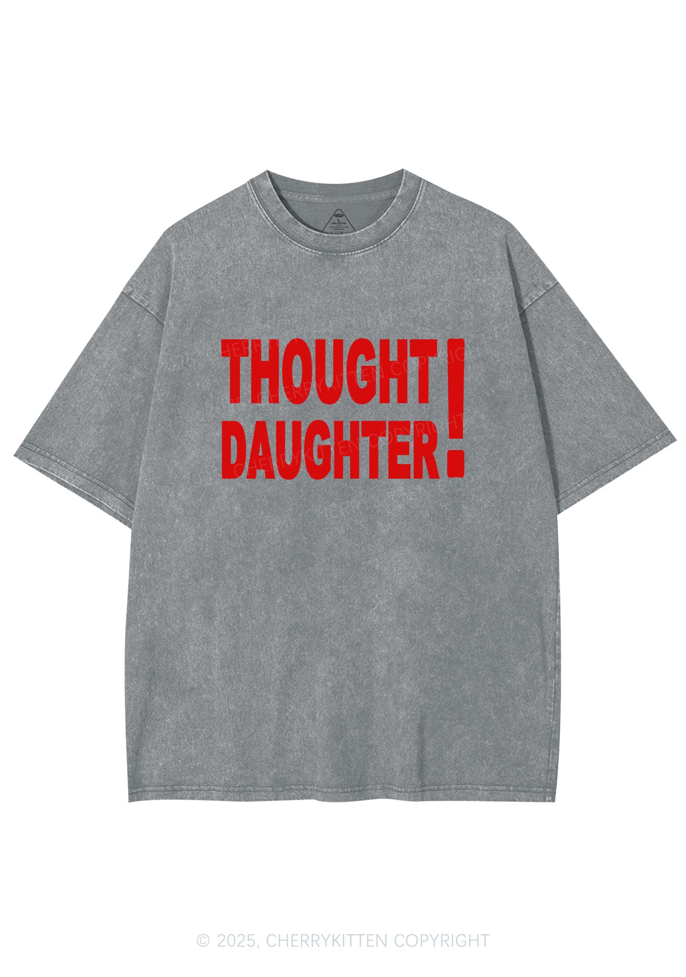 Thought Daughter Y2K Shirts Washed Tee Cherrykitten