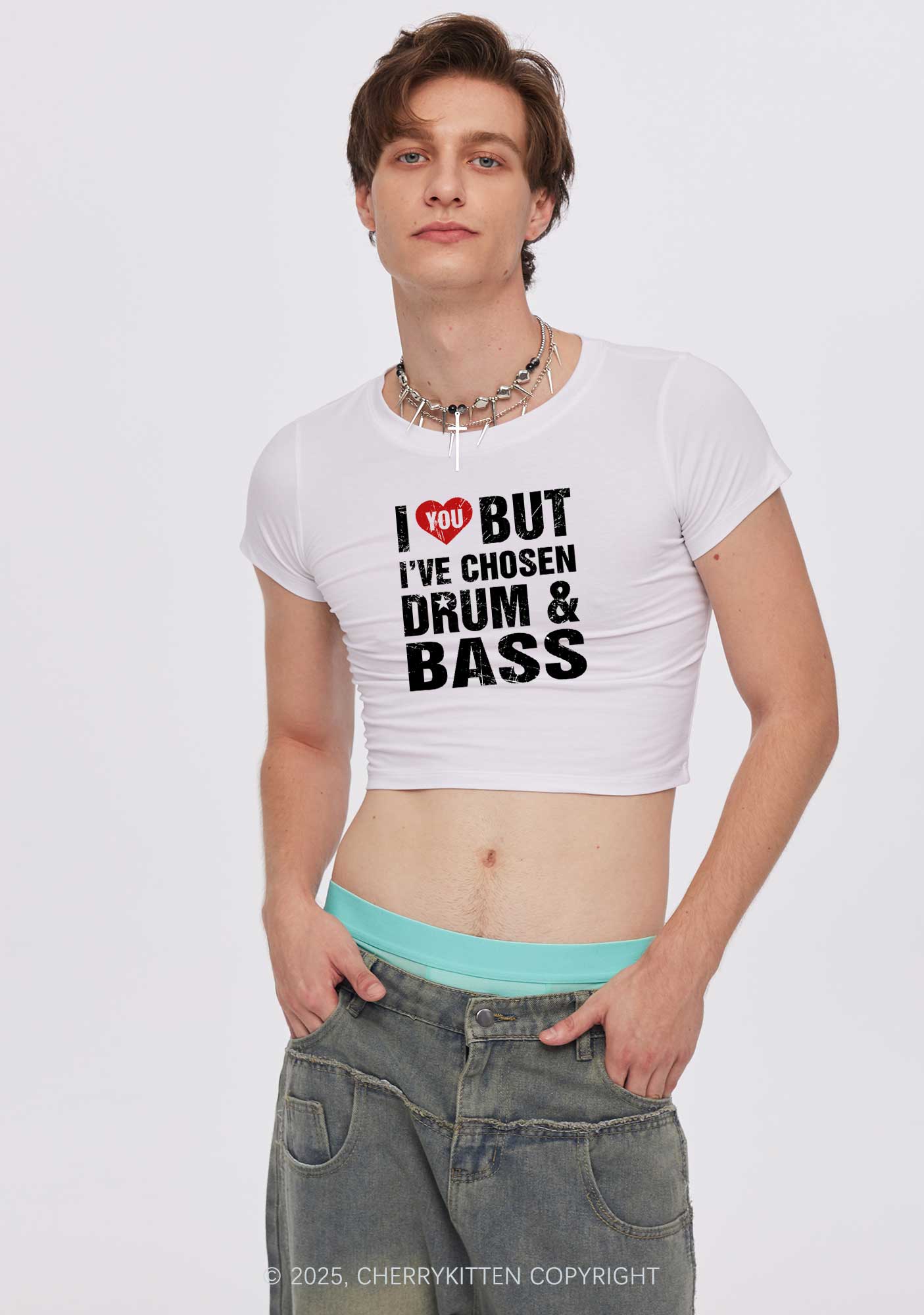 Chosen Drum And Bass Y2K Baby Tee Cherrykitten