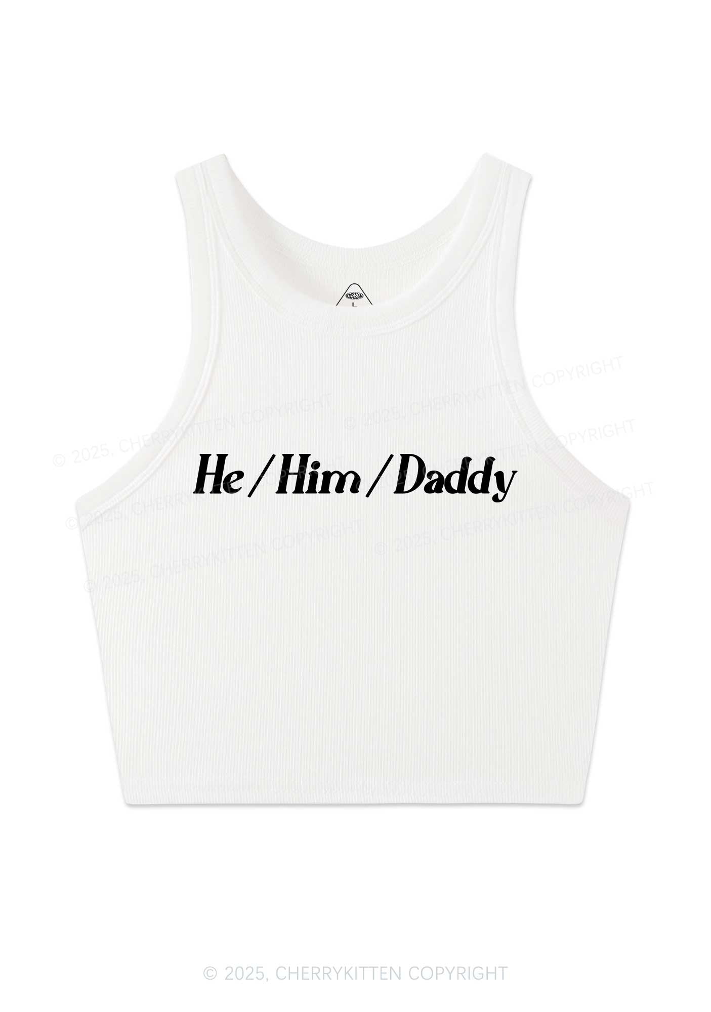 He Him Daddy Pride Y2K Crop Tank Top Cherrykitten