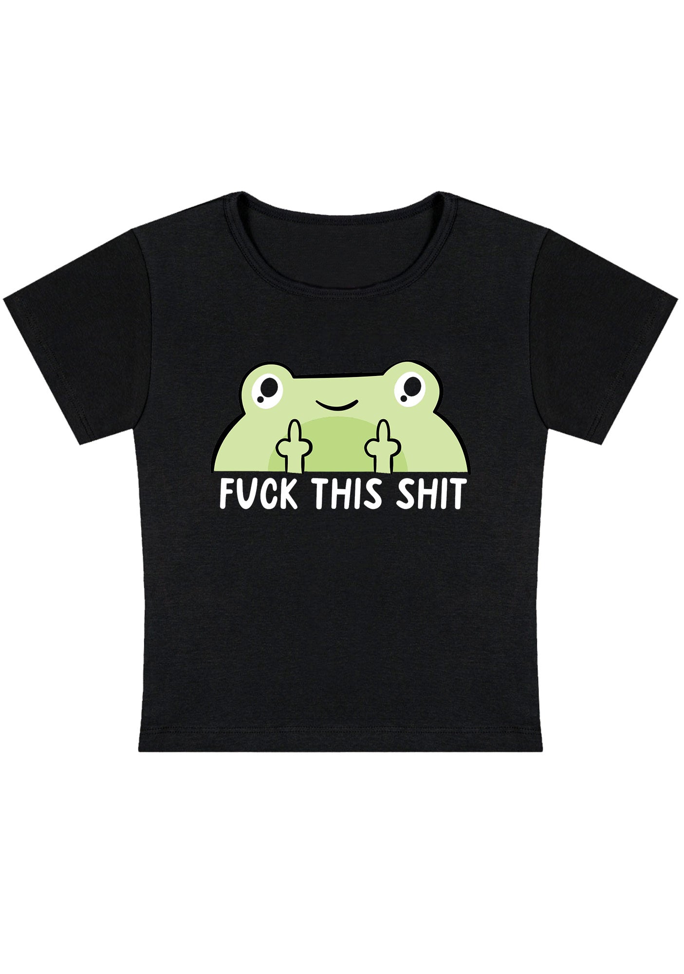 Fxxk This Shxt Frog Y2K Baby Tee