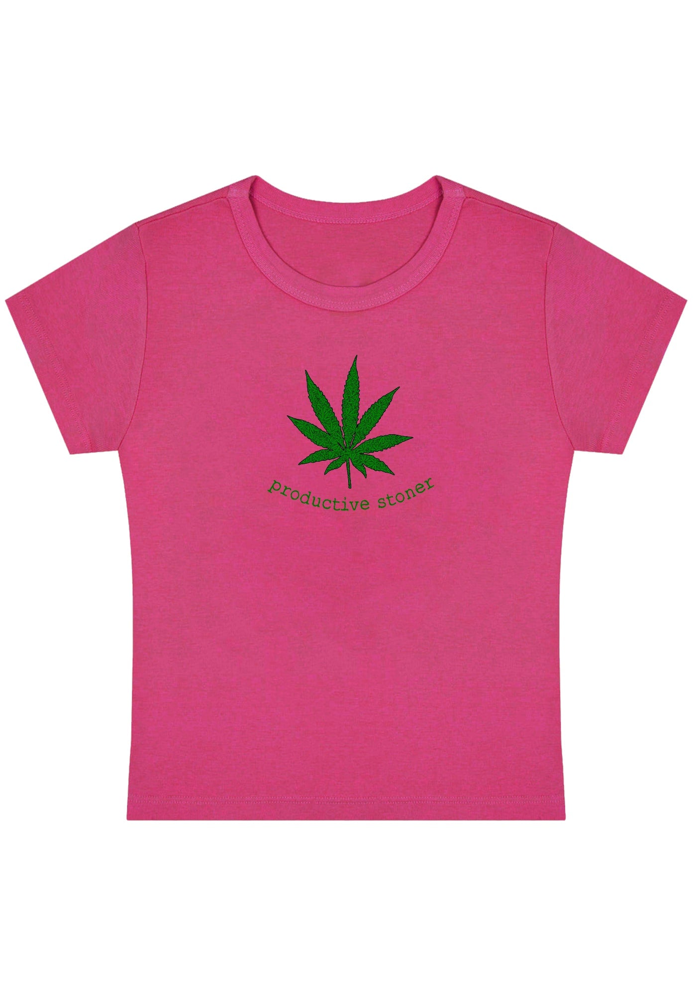 Productive Stoner Y2K Baby Tee