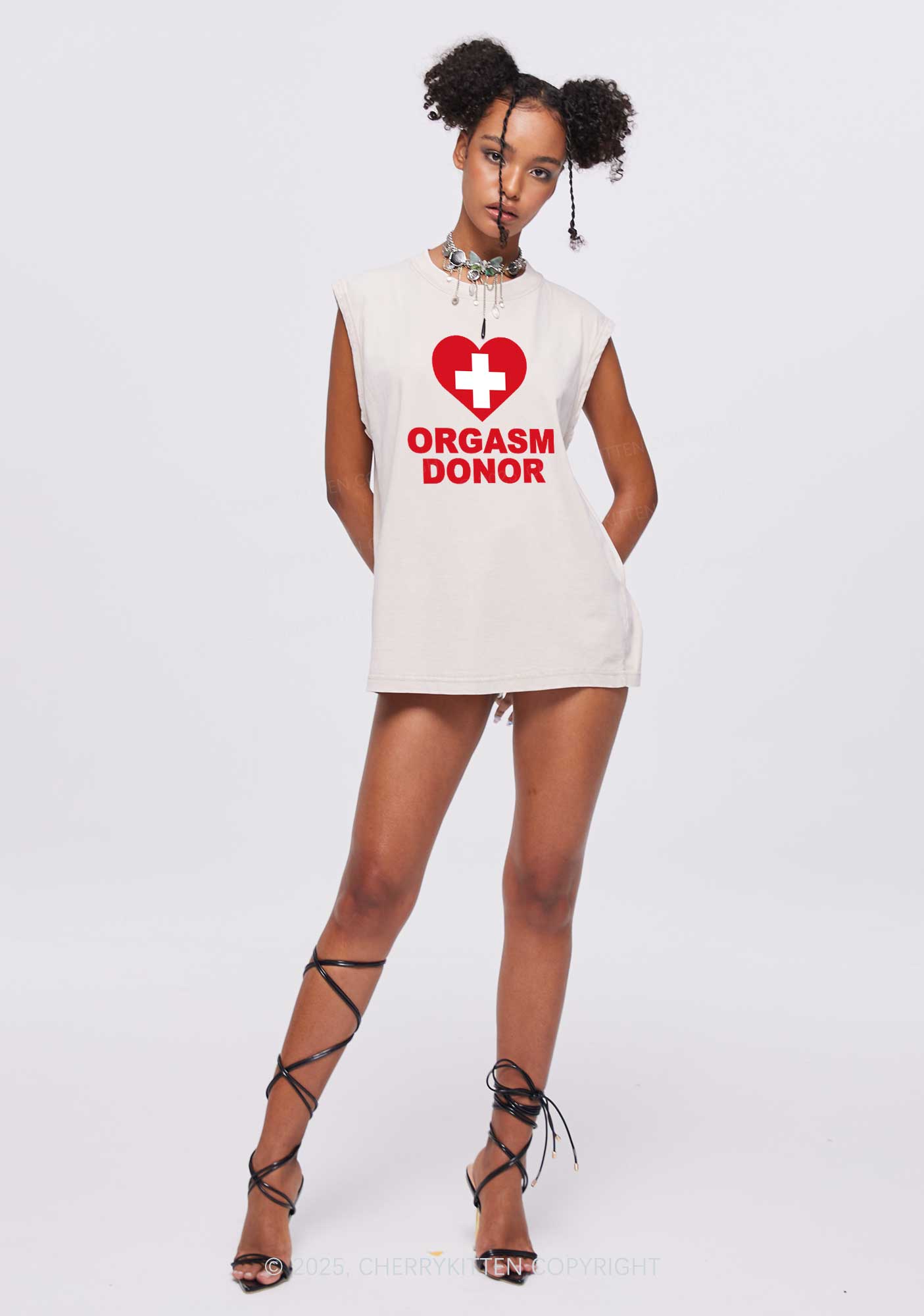 Orgxsm Donor Y2K Washed Muscle Tank Cherrykitten