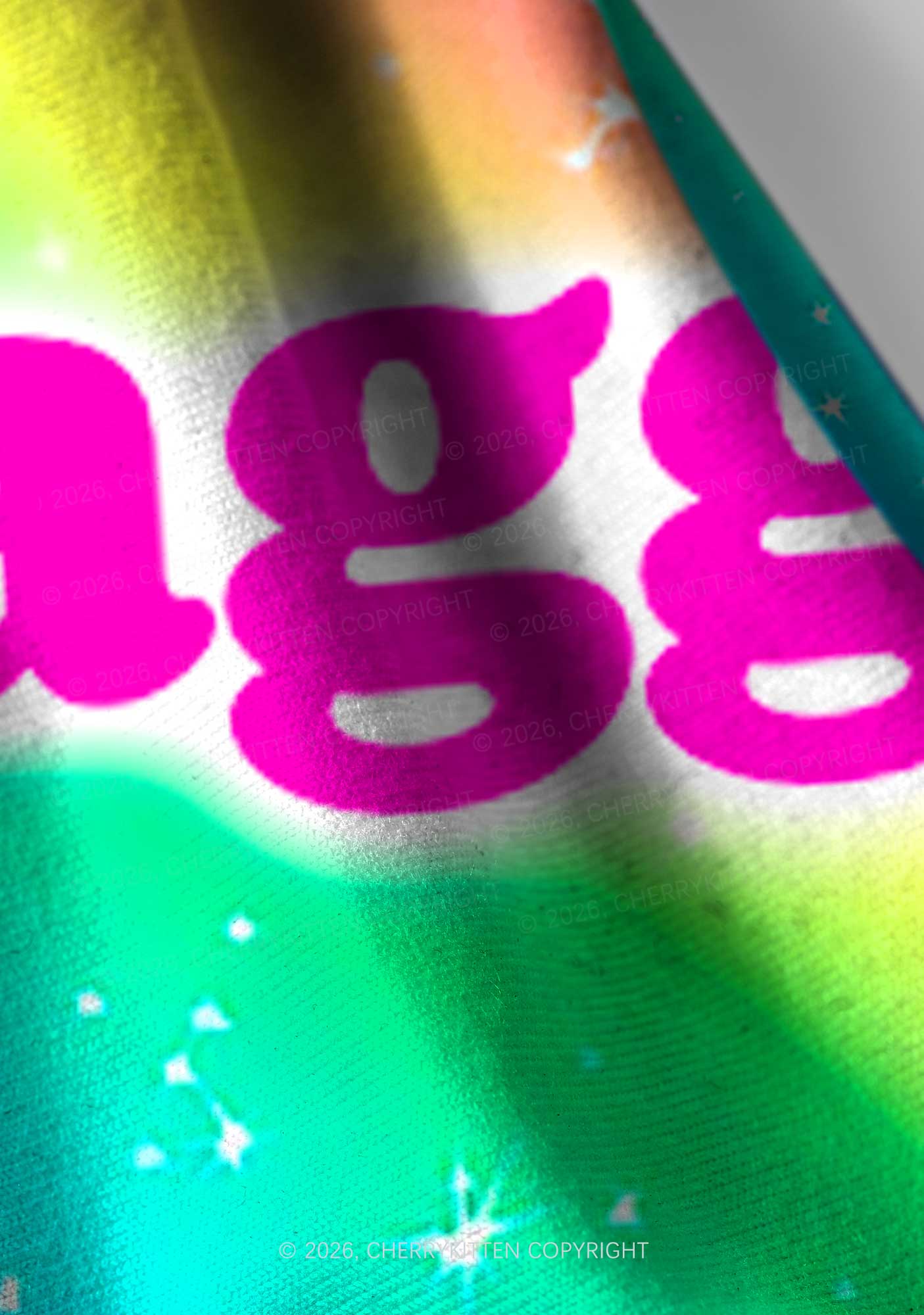Rainbow Slide Faggot Pride Y2K Print Headband Cherrykitten