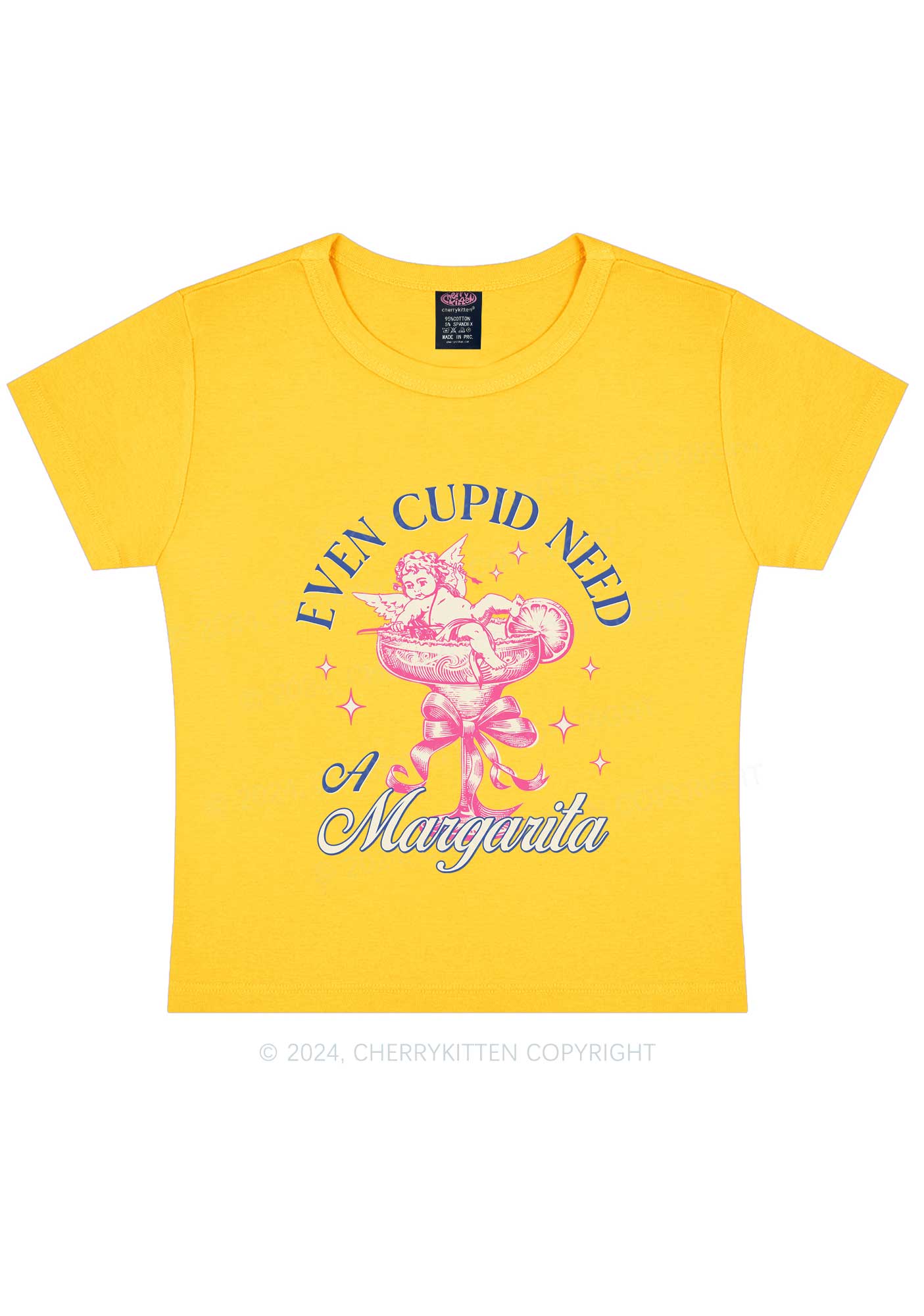Cupid Needs Margarita Y2K Valentine's Day Baby Tee Cherrykitten