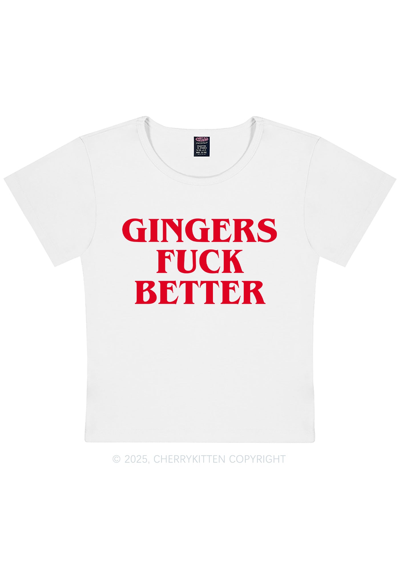Gingers Fxxk Better Y2K Baby Tee Cherrykitten