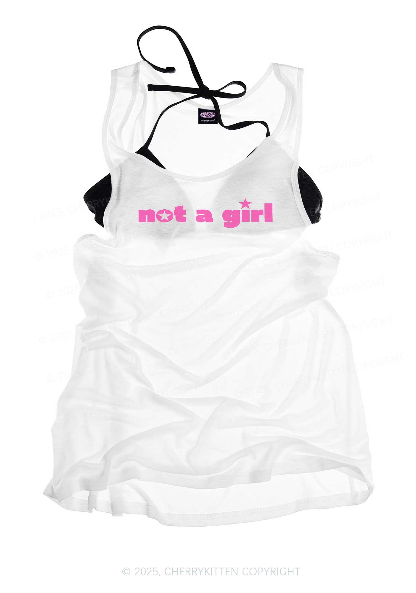 Not A Girl Y2K Sheer Boyfriend Tank Cherrykitten
