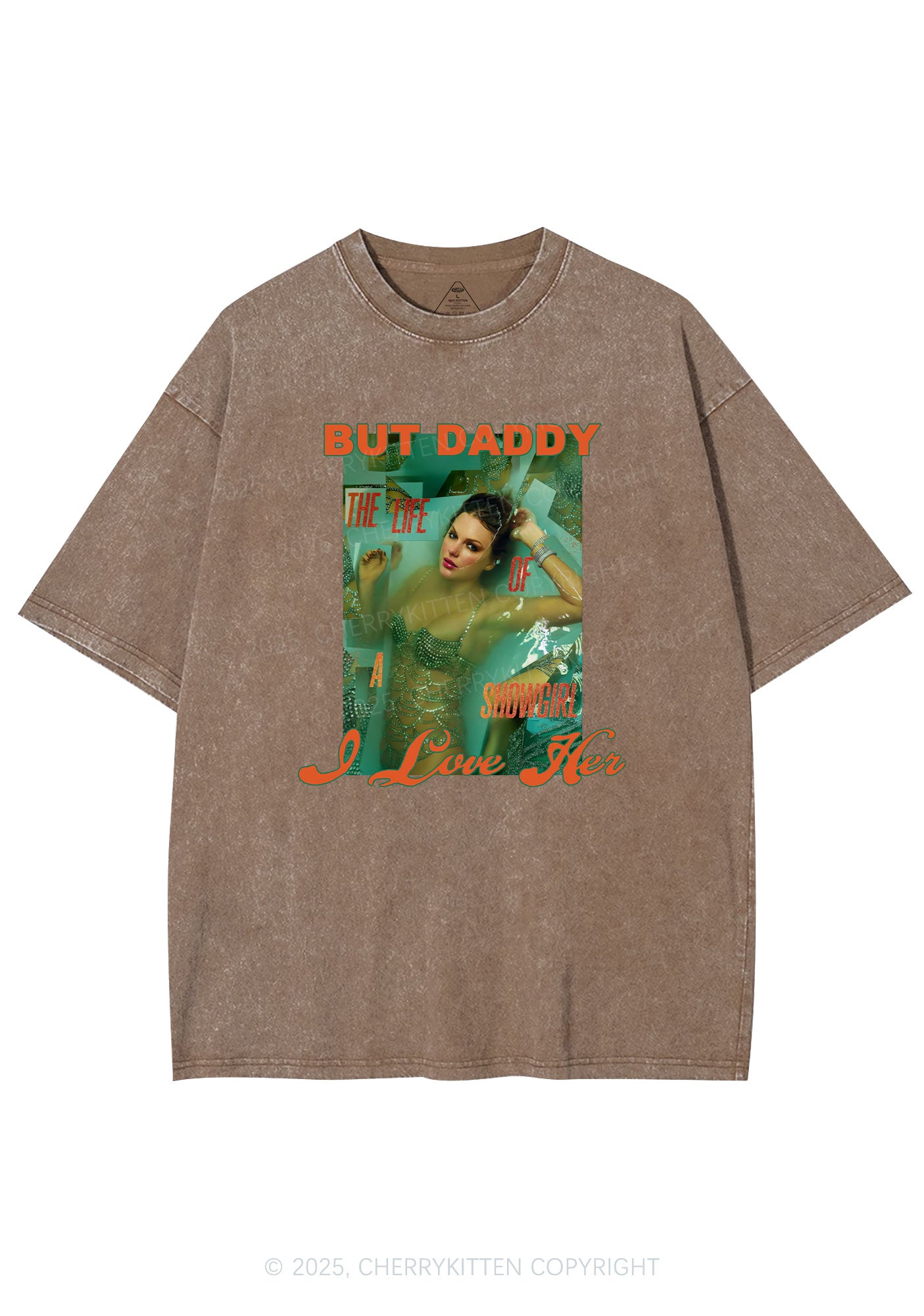 But Daddy Love TS Y2K Shirts Washed Tee Cherrykitten