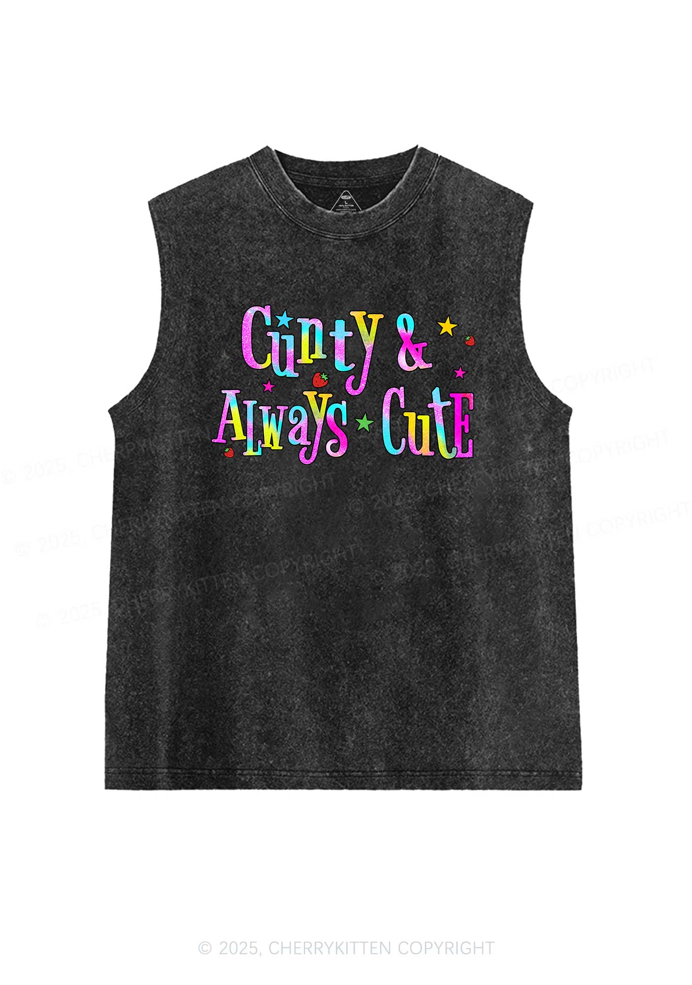 Cxxty Always Cute Y2K Washed Muscle Tank Cherrykitten