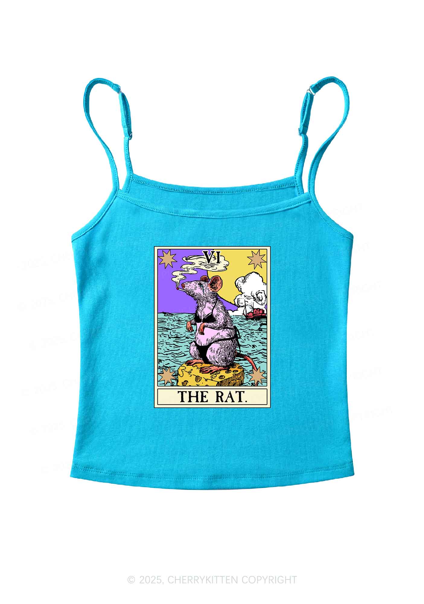 The Rat Smoking Y2K Spaghetti Strap Cami Cherrykitten