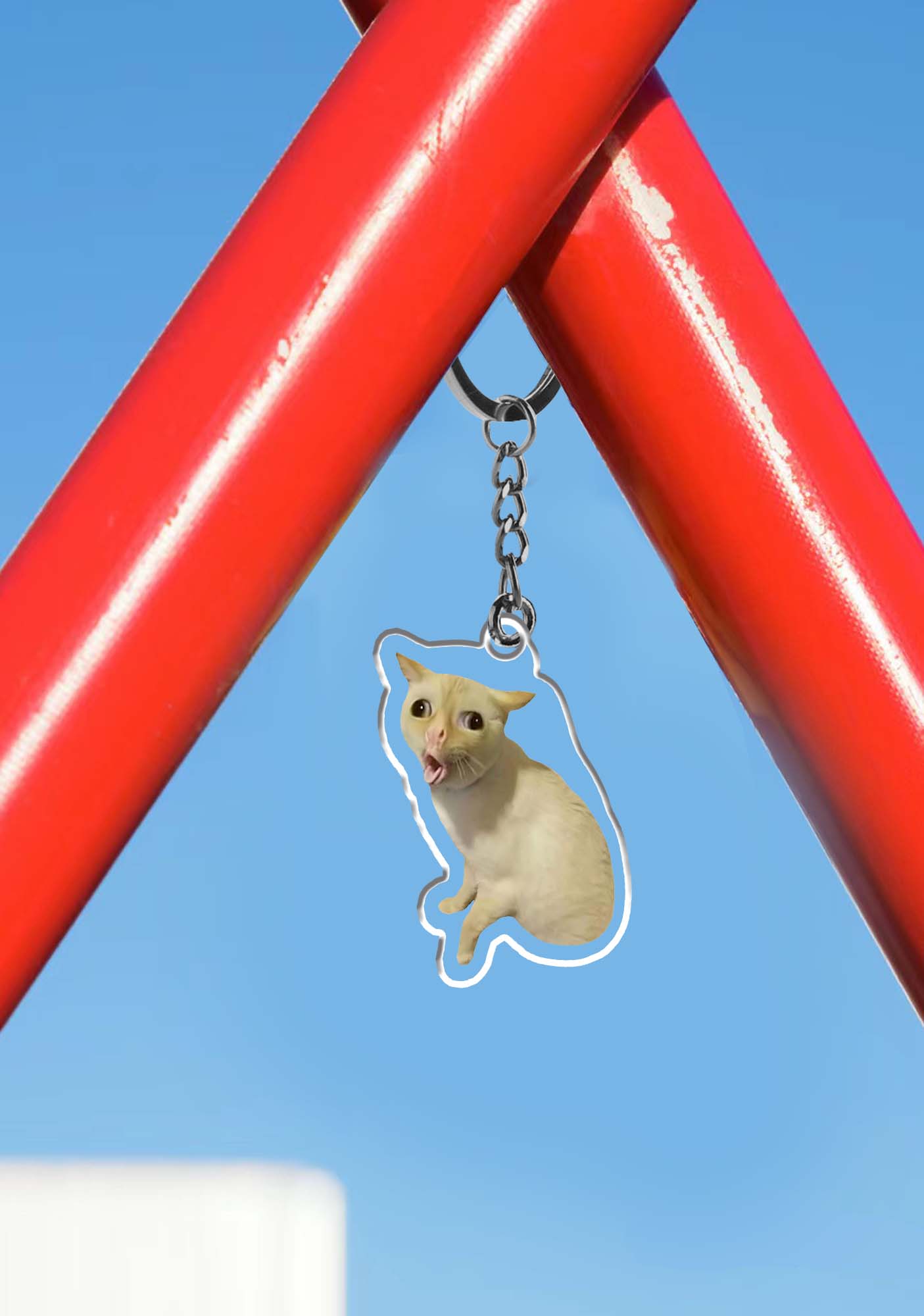 Funny Cat 1Pc Y2K Keychain Cherrykitten